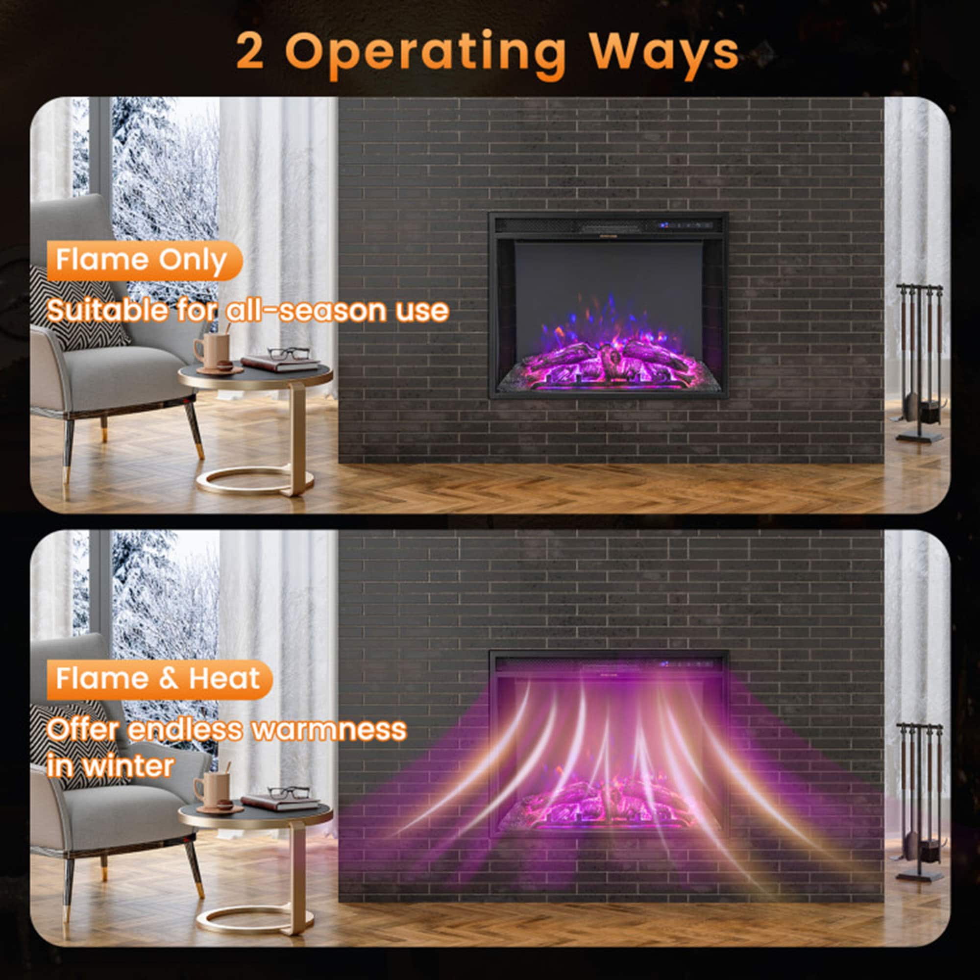 Clihome CL-FP10378US Electric-Fireplaces - View #6
