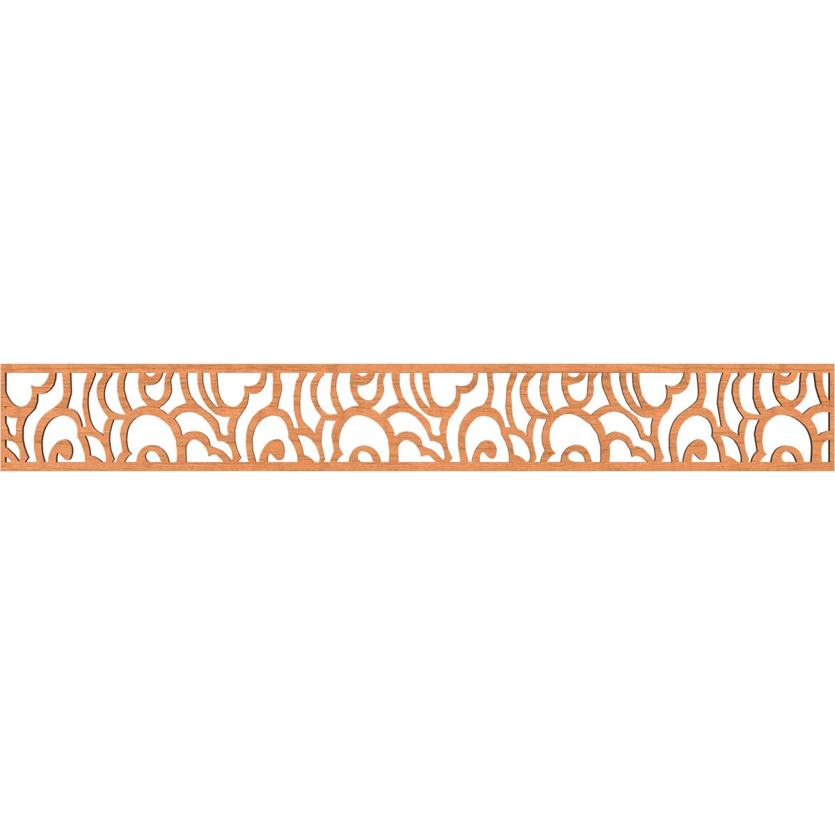 Ekena Millwork MLDB06X46SPFCH Springfield Fretwork Flat Trim 6-in x 3.86-ft Cherry Brown Unfinished 2156305 Pierced Wall Panel Moulding