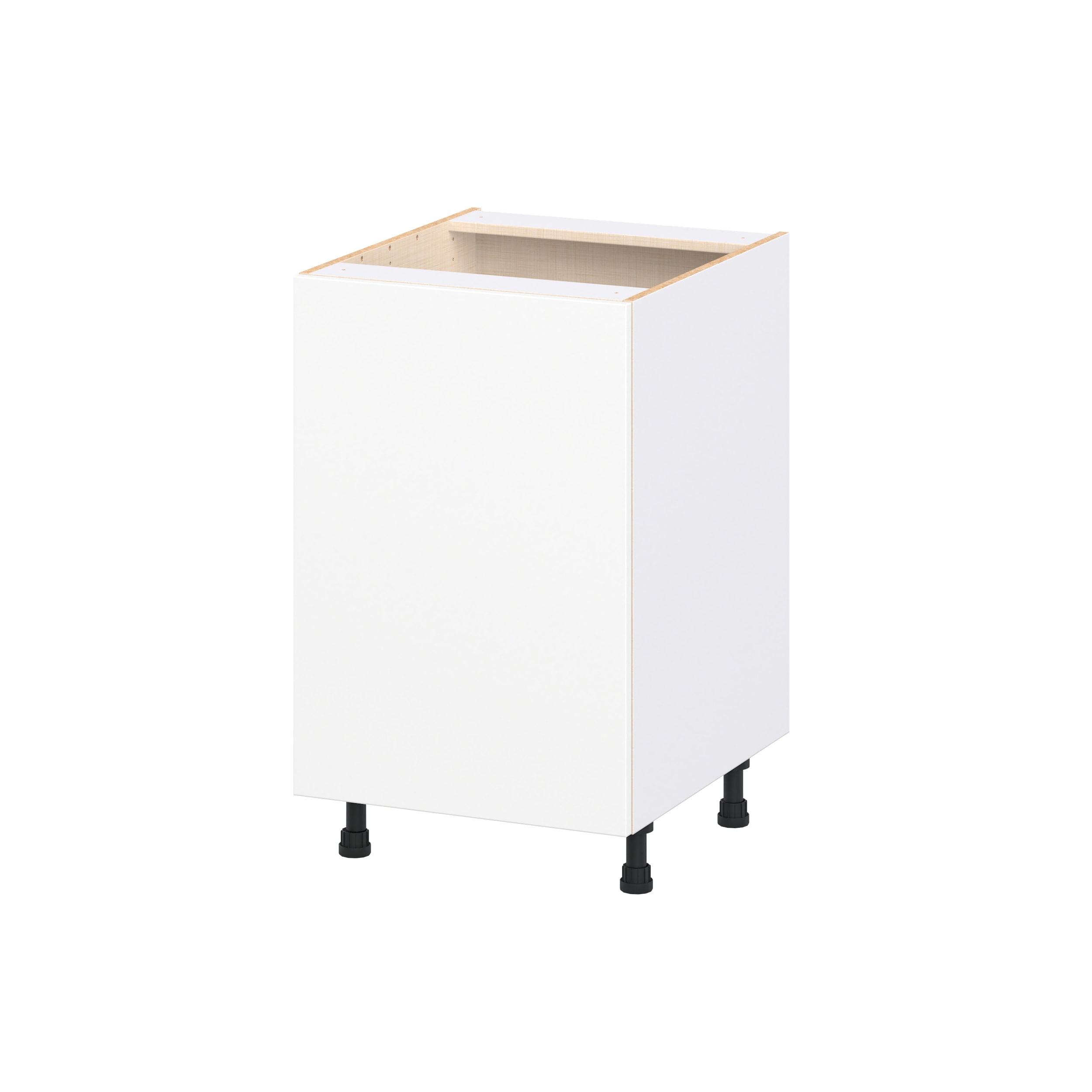 Hugo&Borg Lasalle 21-in W x 34.5-in H x 24.5-in D Bright White Slab Base Fully Assembled Cabinet Flat Panel Slab #DSB21FH(L/R)-LA