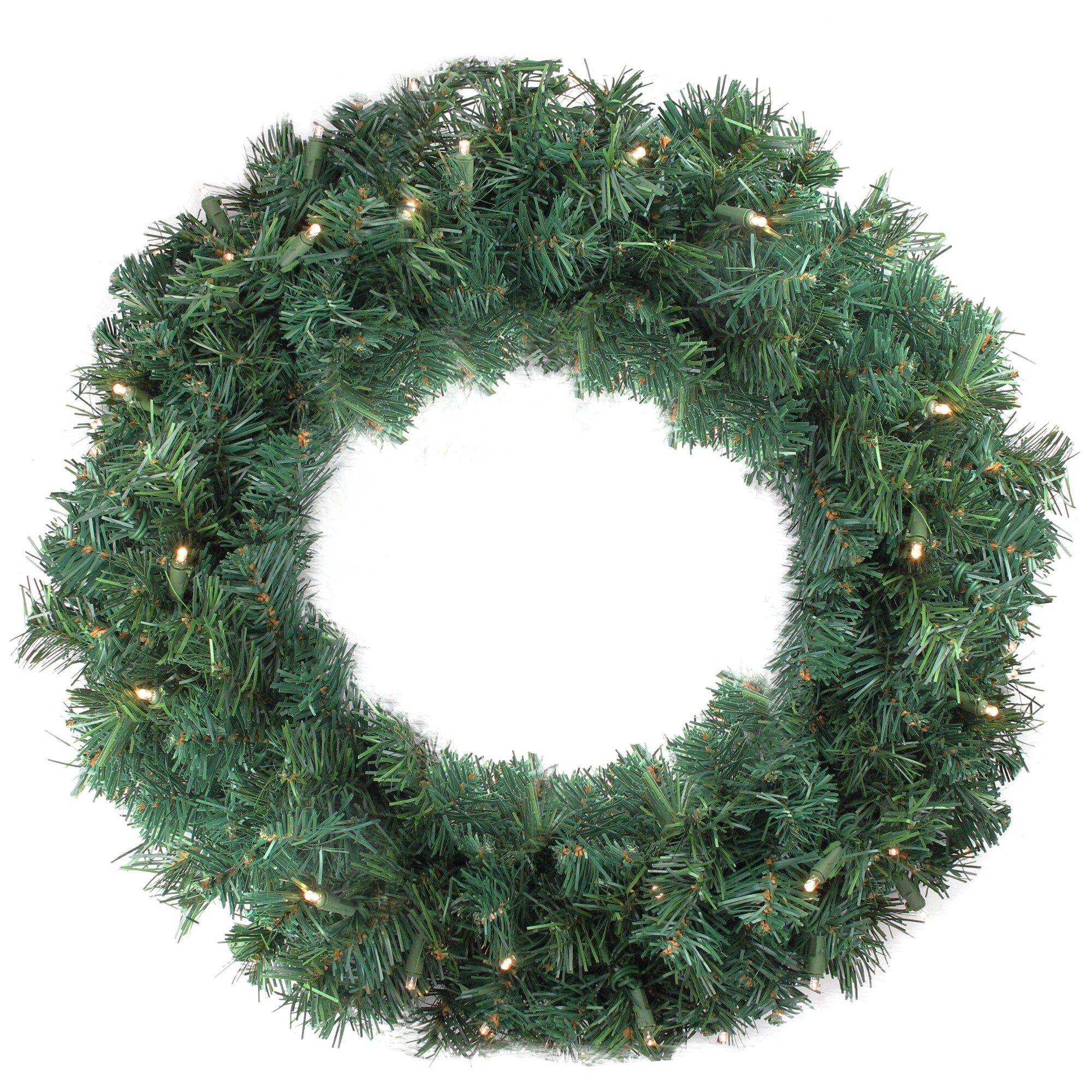 Northlight 24-in Pre-lit Indoor Green Artificial Christmas Wreath at ...
