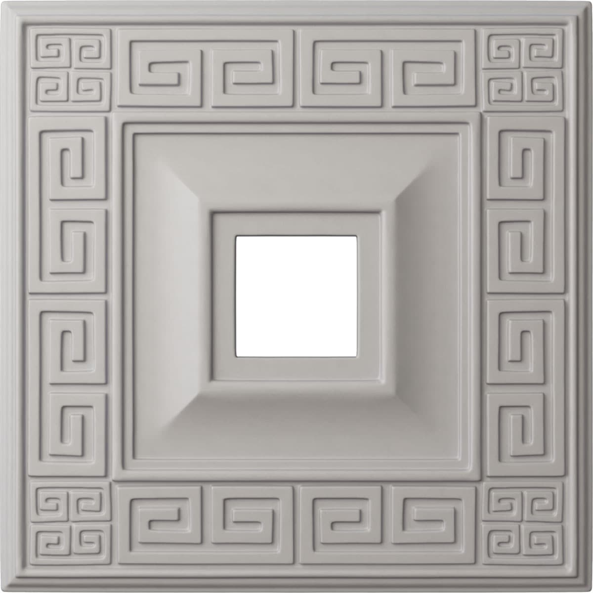 Ekena Millwork CM18ERUWF Eris 18-Inches W x 18-Inches L Painted Ultra Pure White Polyurethane Whole Ceiling Medallion