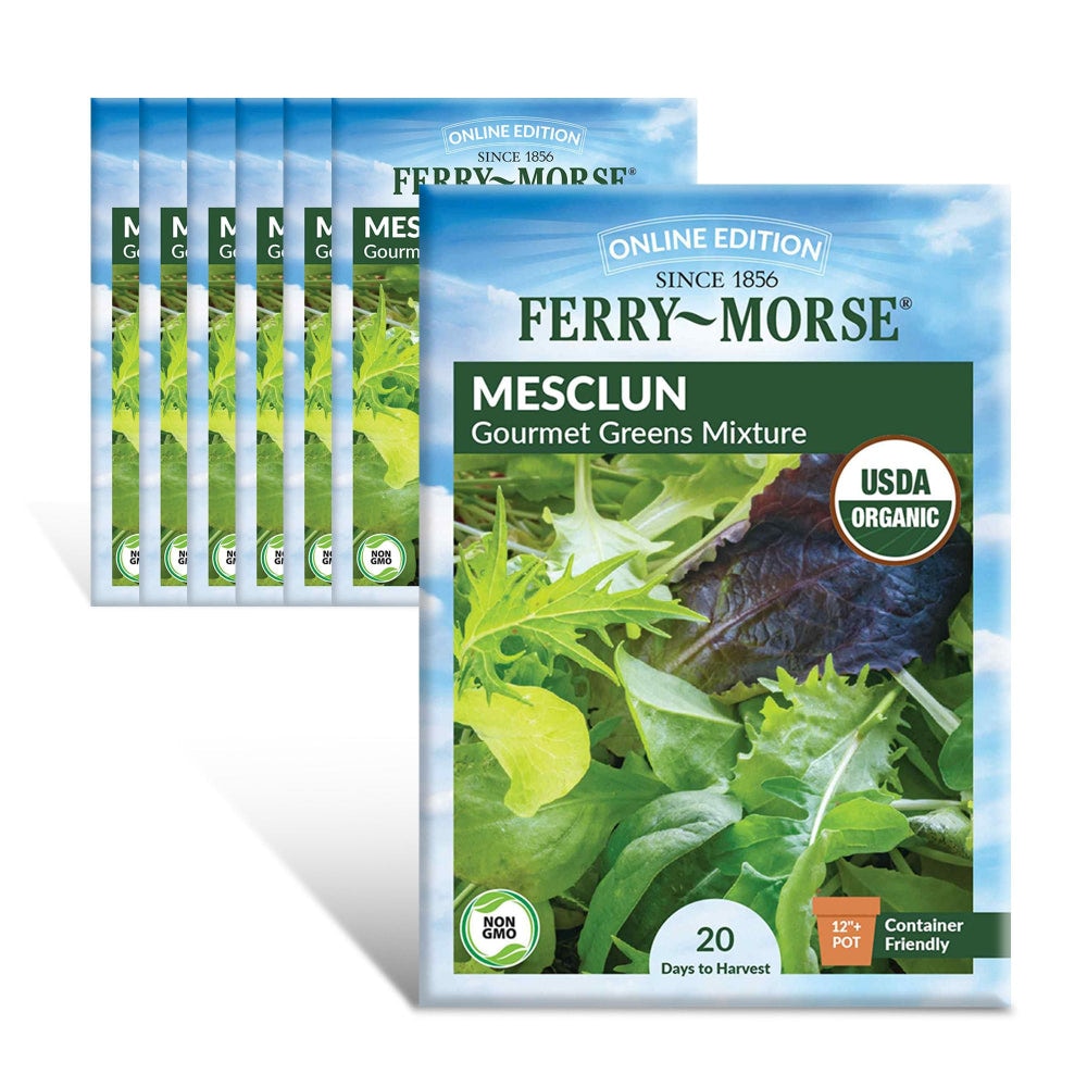 Ferry-Morse Online Edition Mesclun Gourmet Greens Mixture Organic Seed Multipack 7 Pack