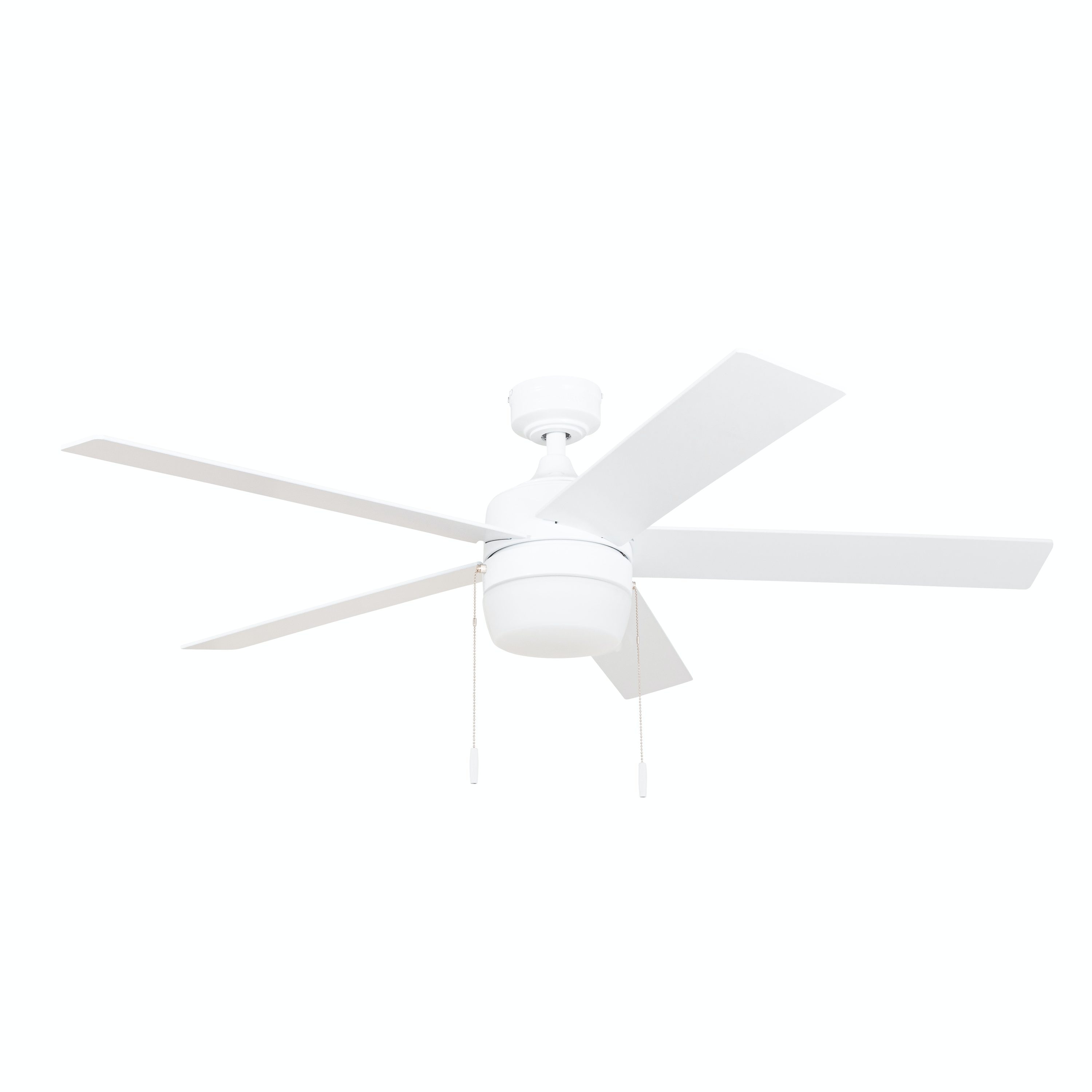 LED Indoor White Ceiling Fan with Light Kit Hugger AL383LED-WH 52 in 