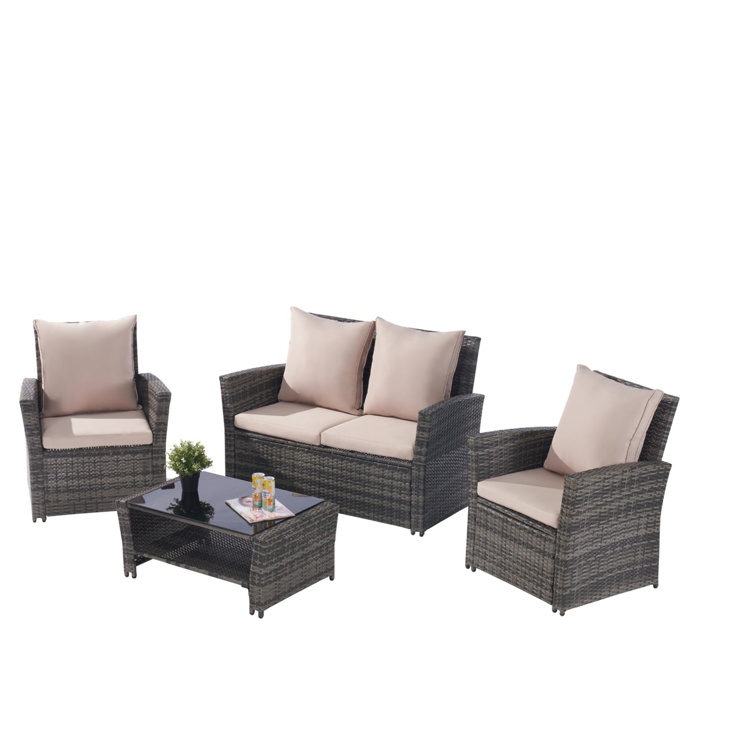 Bybafun YA0100116 Patio-Conversation-Sets - View #2
