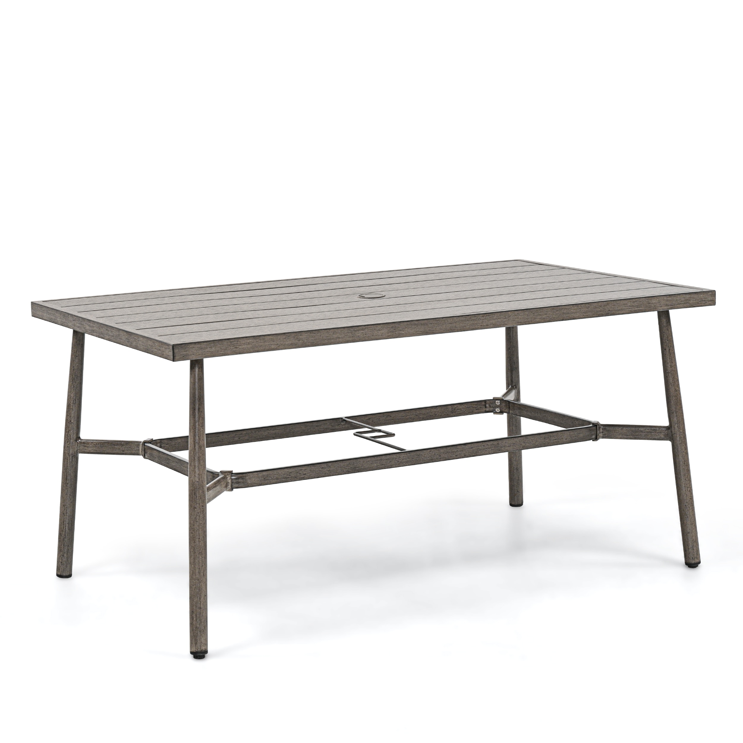  EL-VCZ1-7-GG-B-WL3 SleekLine Rectangle Outdoor Dining 36.2-in W x 60-in L with Umbrella Hole