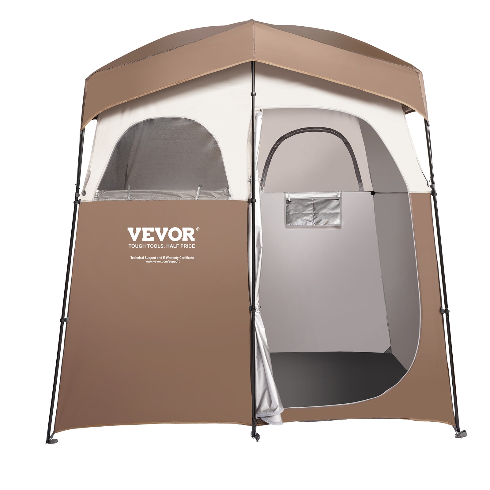 VEVOR Privacy Tent: Oversize Portable Shower Shelter with 2 Rooms