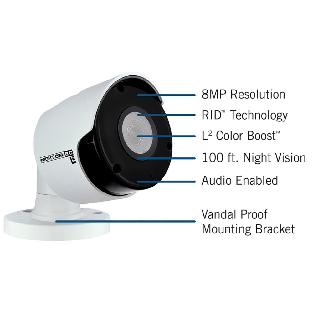 Night Owl Hardwired Wired Indoor/Outdoor Security Camera at Lowes.com