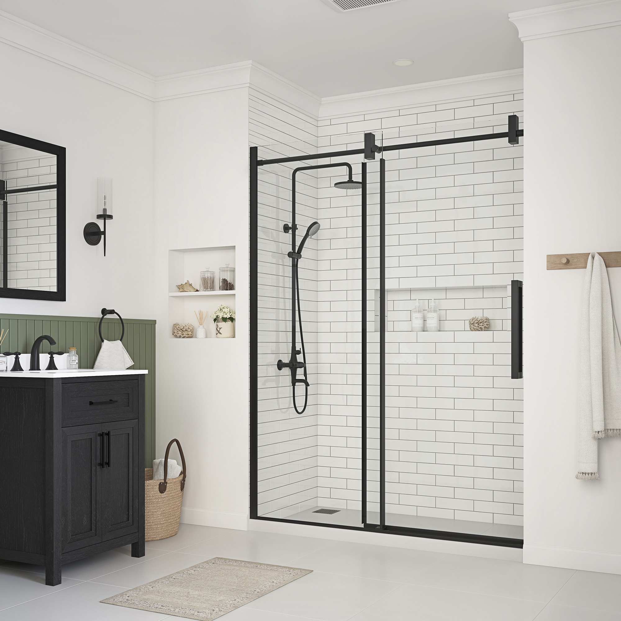 allen + roth BENNET-60GP-MB Shower-Doors - View #2