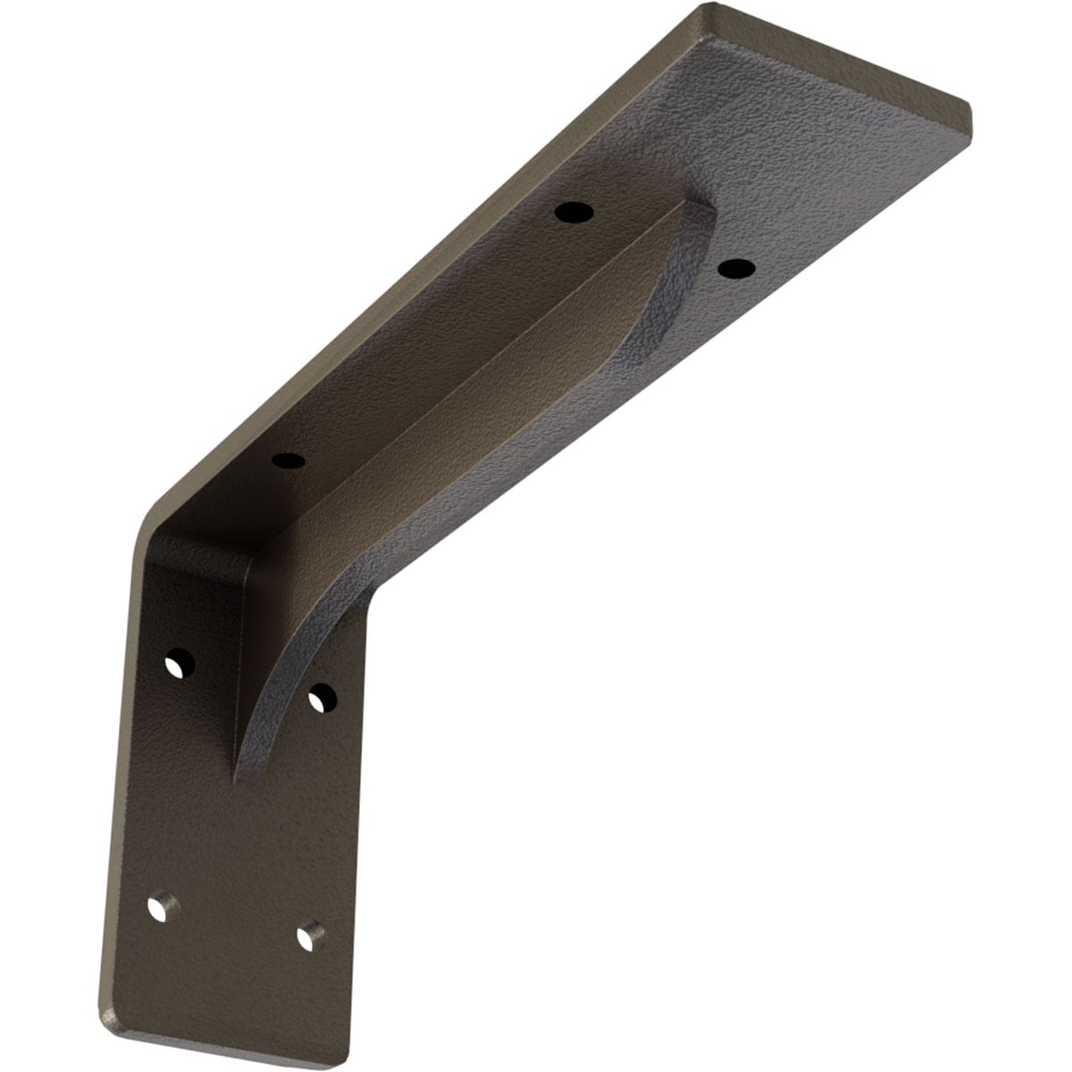 Ekena Millwork BKTM02X08X04EBHDB Embrey 8-in x 2-in x 4.25-in Bronze Steel Mounting bracket