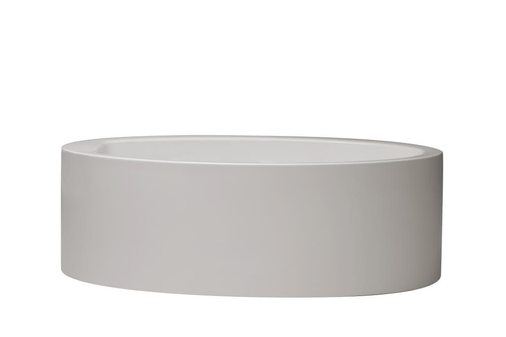 Hydro Systems SAUB6032ATA-WHI 32-in x 60-in White Acrylic Oval Freestanding Air bath with Drain ( Reversible Drain )