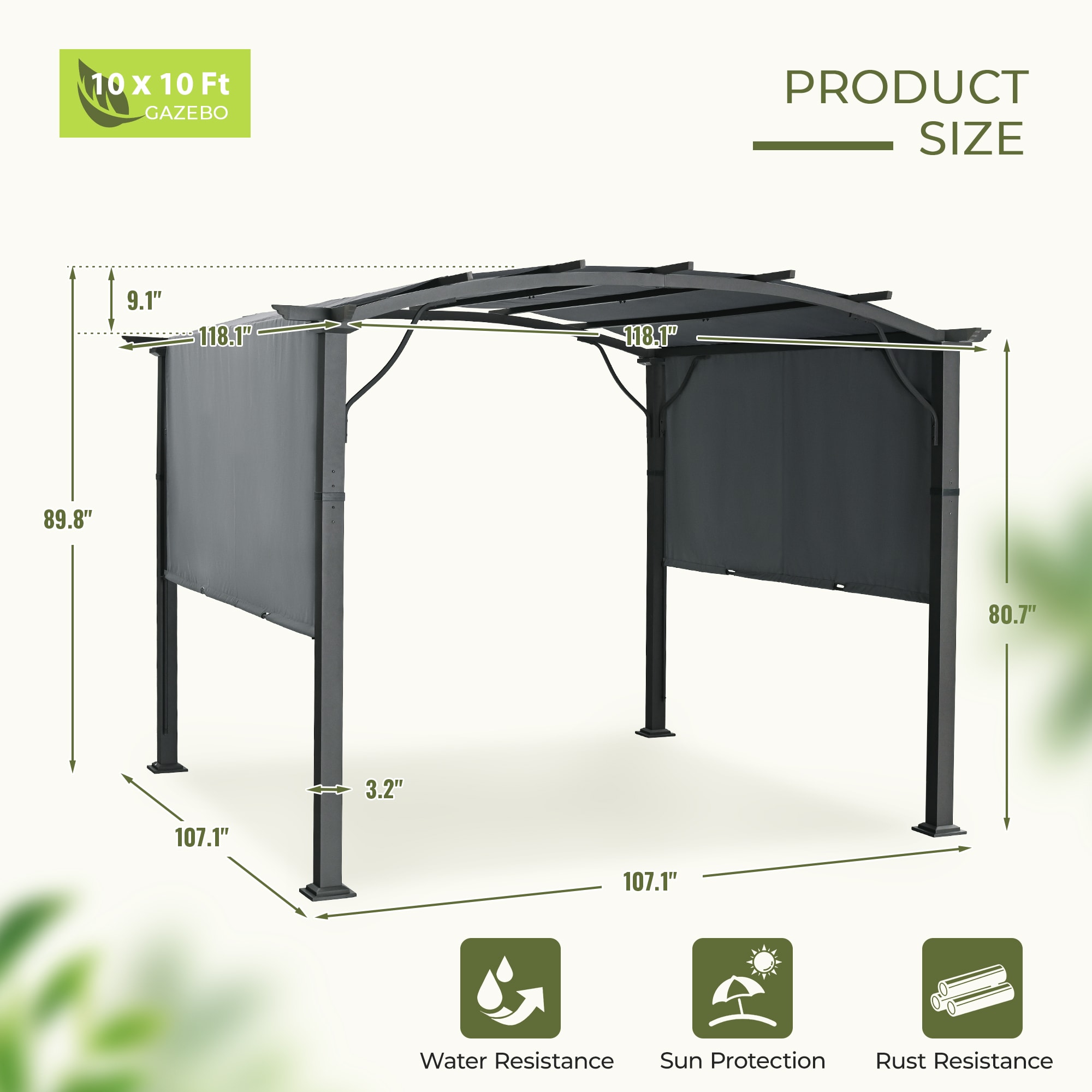  EL-ZPPLWG-1010-H-WL3 Pergolas-2 - View #2