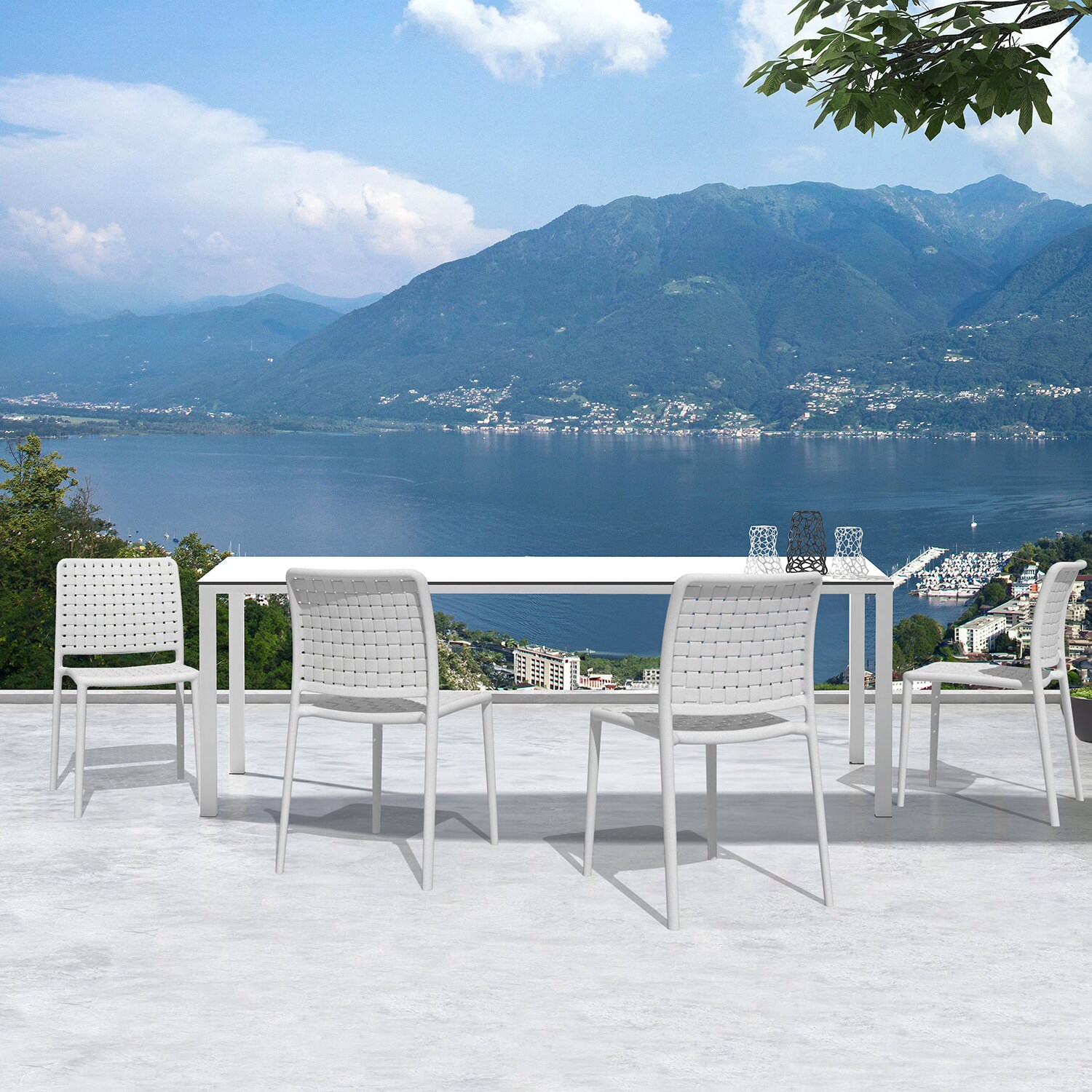 World Rug Gallery FS8053WHITE2 Patio-Chairs - View #3