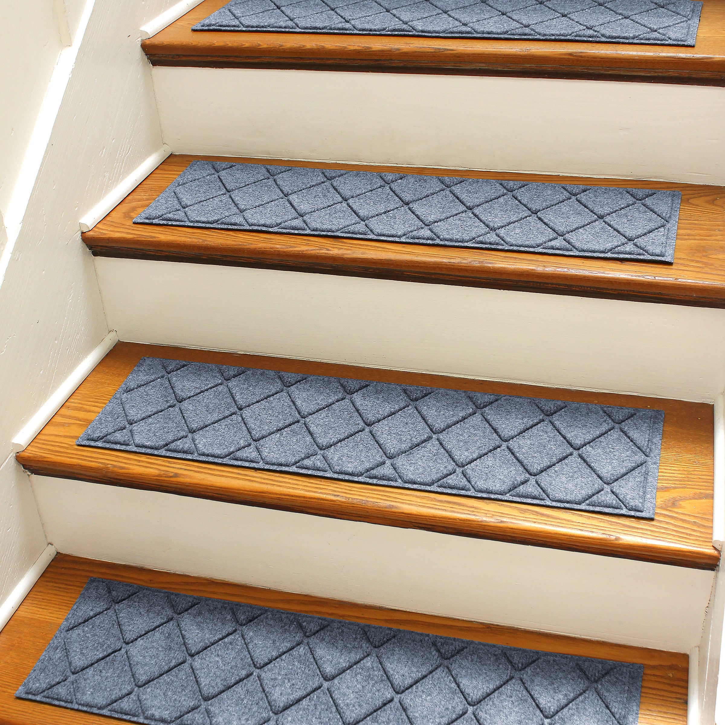 Bungalow Flooring WaterHog Bluestone Indoor/Outdoor Geometric Stair ...