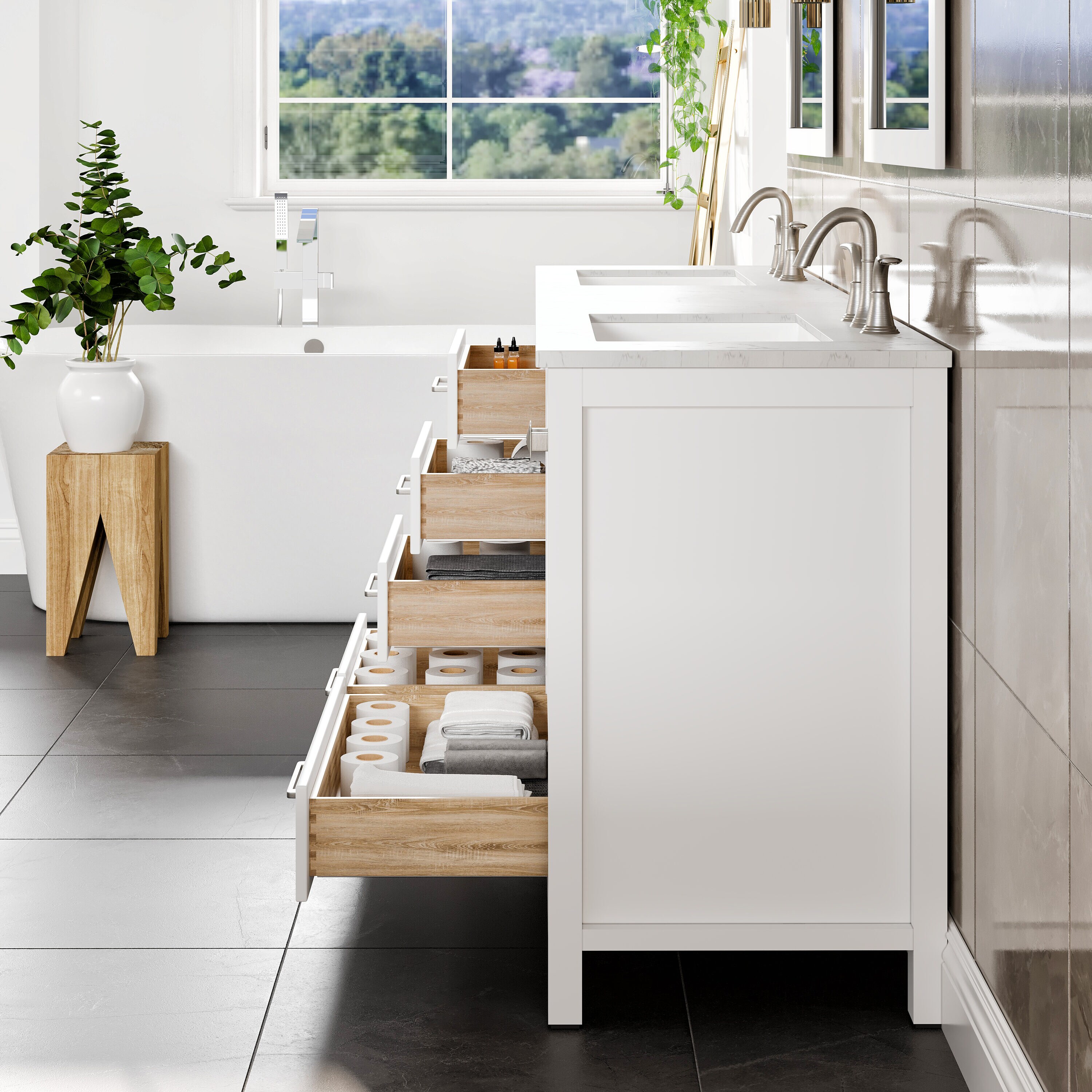 Eviva EVVN412-78WH Bath-Vanity-Combo - View #4