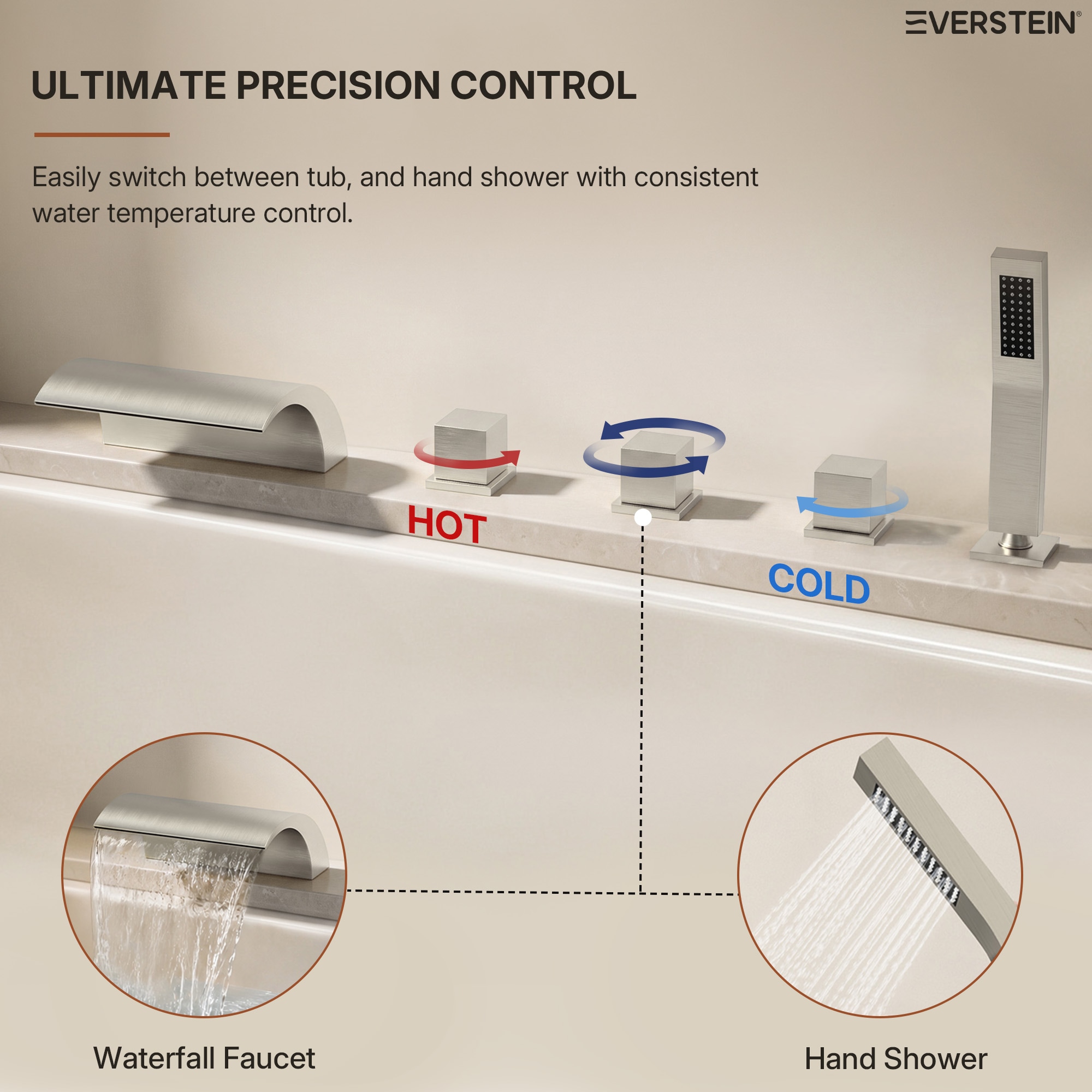 EVERSTEIN SFS-1159-NK Roman-Tub-Faucets - View #4