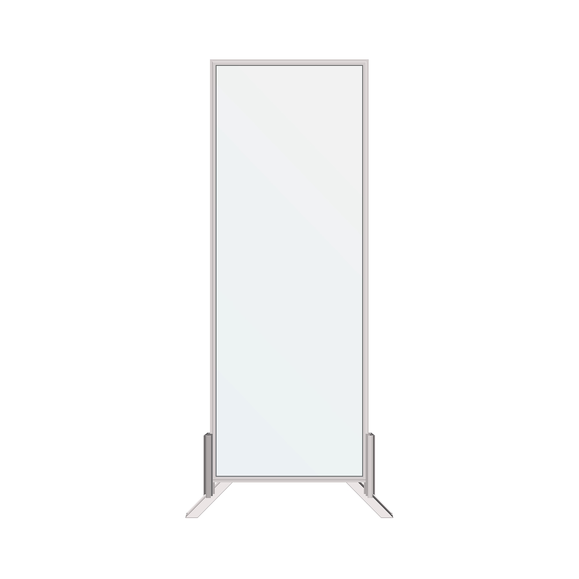 Dusco 200080  sneeze guard 30-in x 80-in Clear Glass Surface mount Universal/Reversible Security Door with No bore