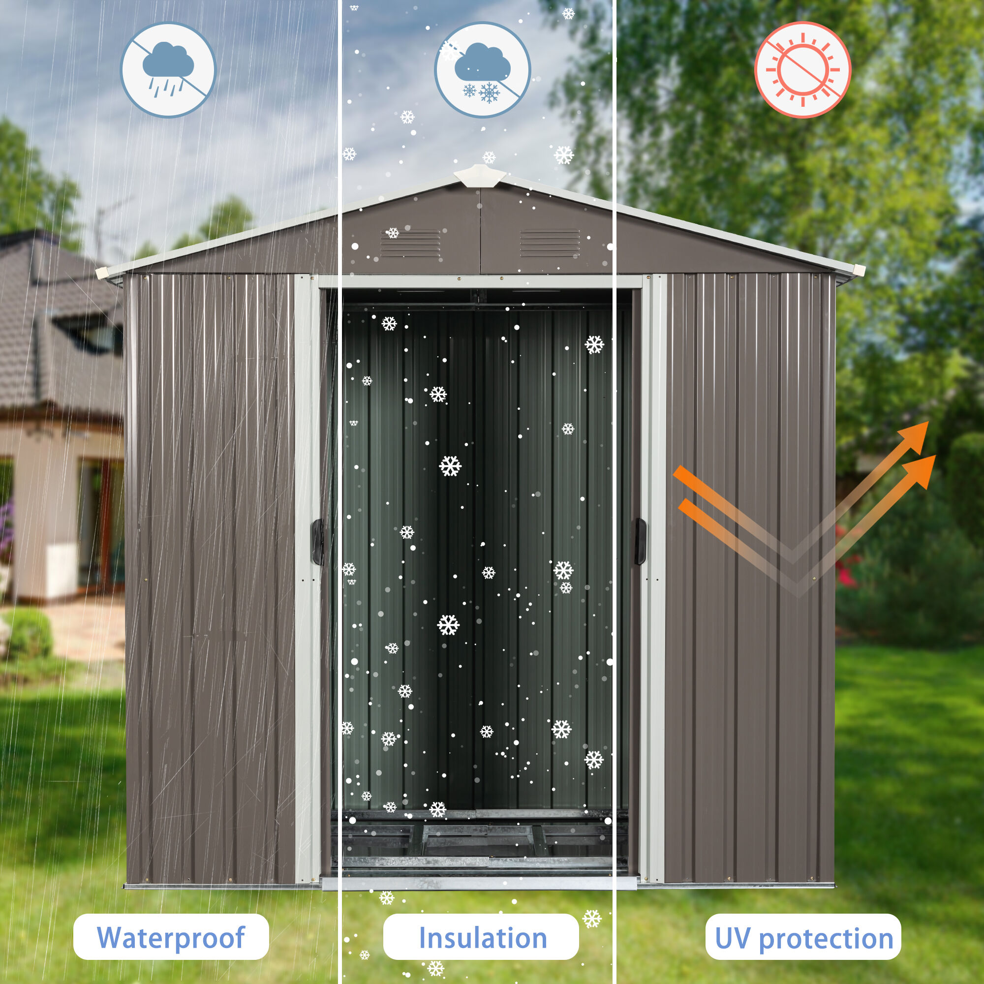 Kahomvis WWC-QP211-22 Metal-Storage-Buildings-Sheds - View #7