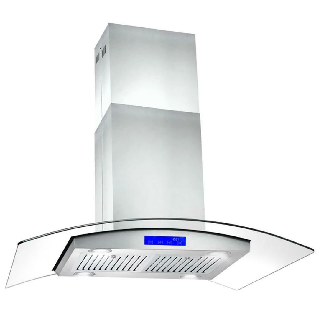 Tieasy Range Hood 30 inch Stainless Steel Wall Mount Stove Hood Ducted/Ductless - Silver