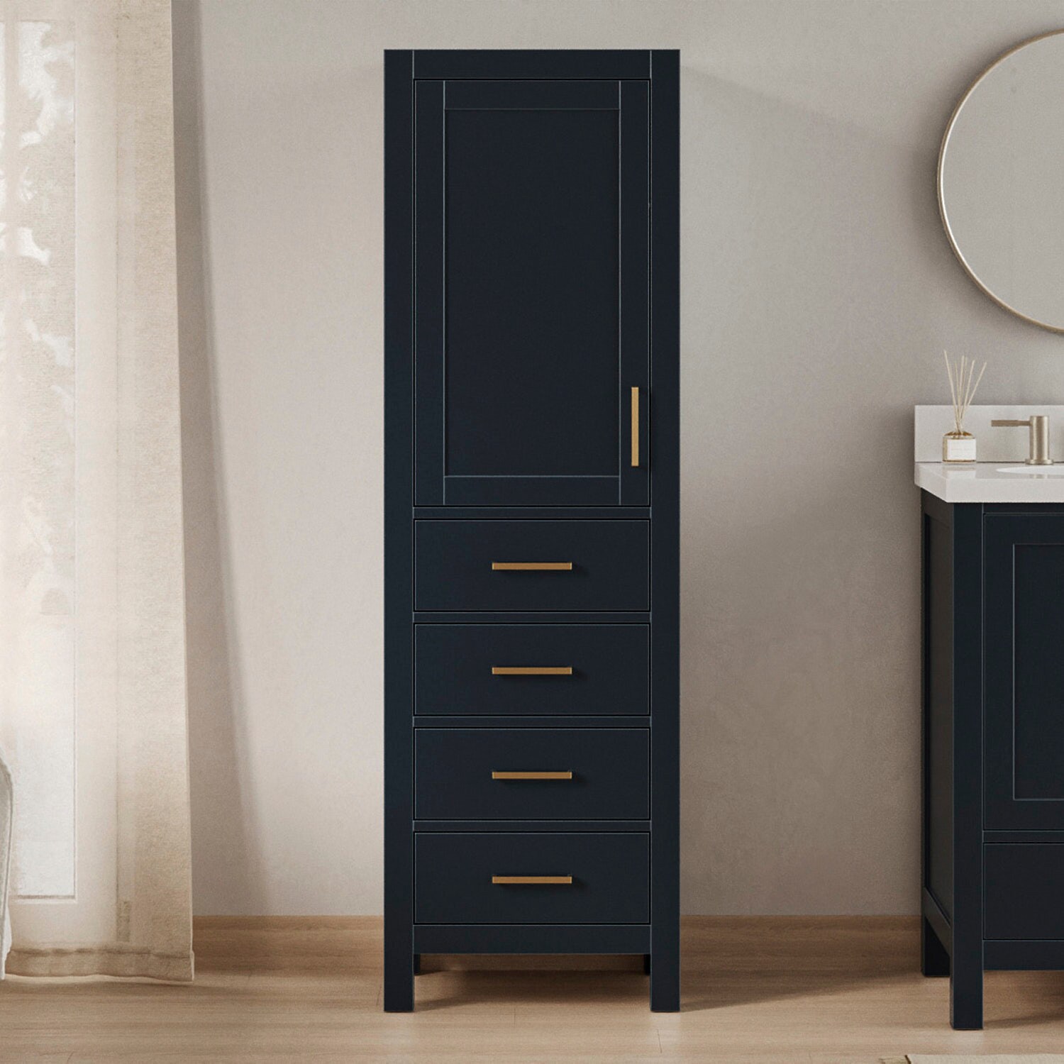 ARIEL A2065-LC-MNB Linen-Cabinets - View #2