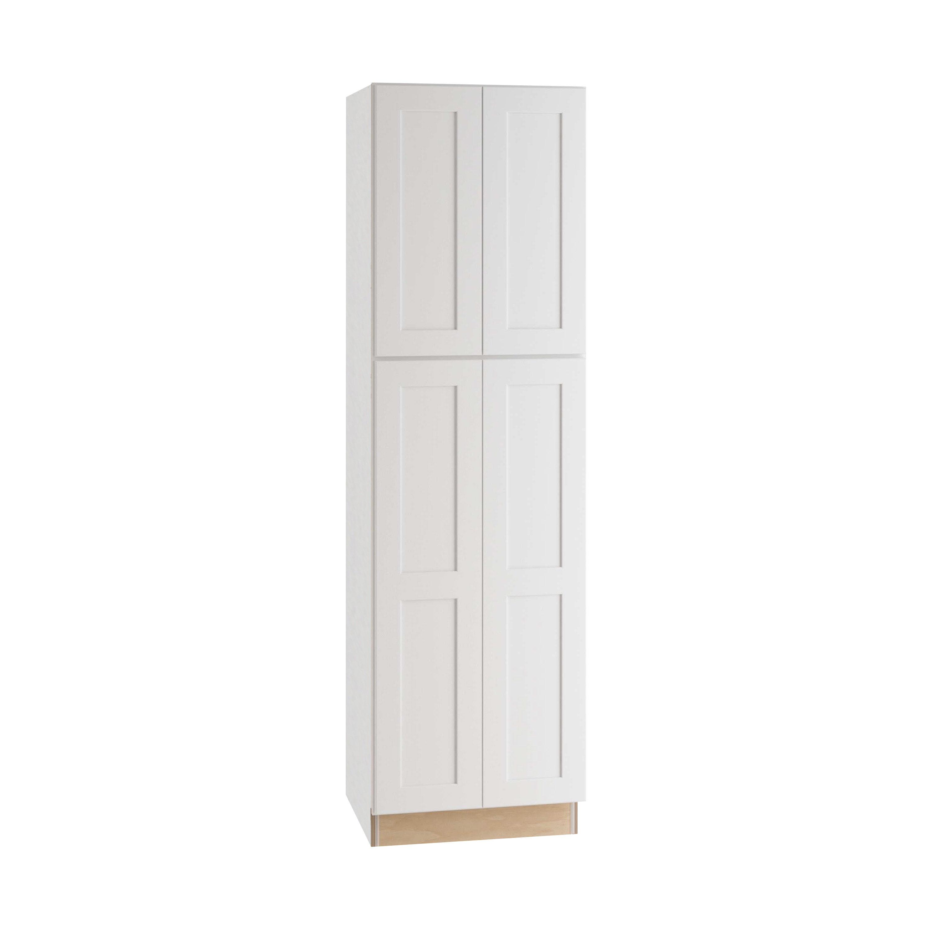 Luxxe Cabinetry Newhaven 24-in W x 90-in H x 24-in D Pure White Door ...
