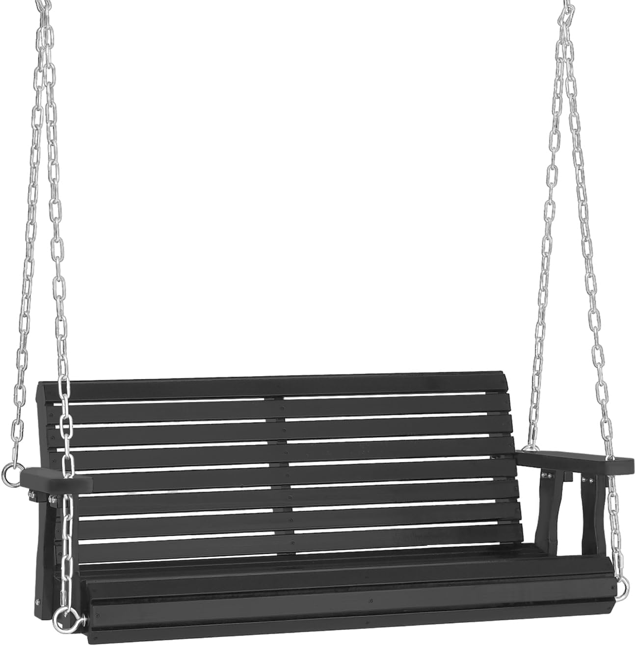 Winado LO1G57000721 Swing 2 -person Black Wood Outdoor Swing