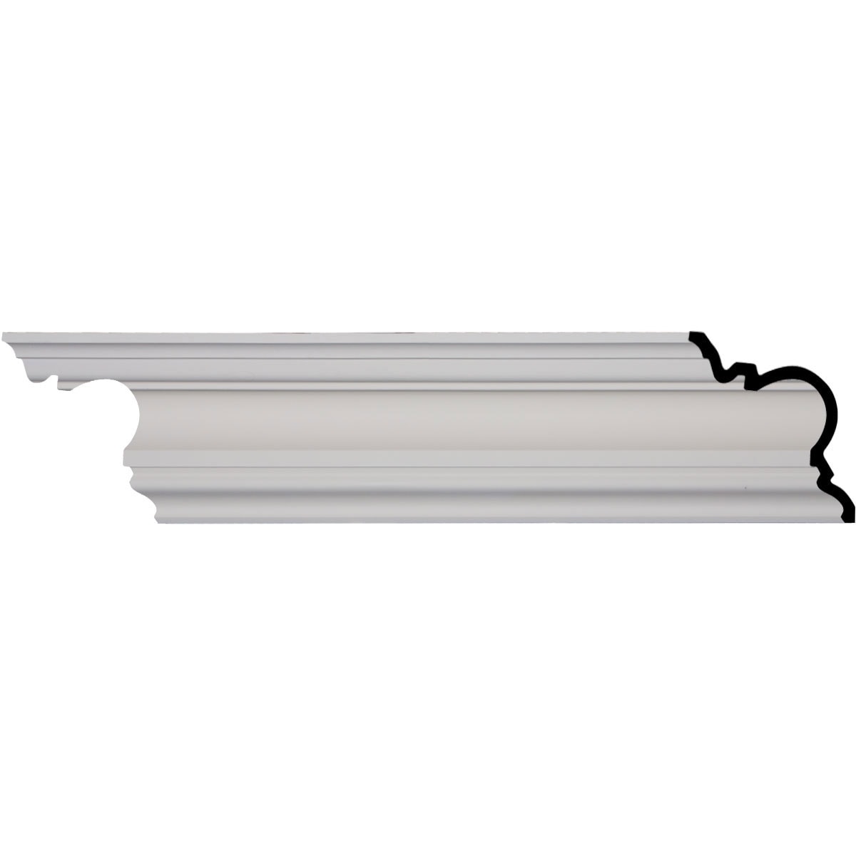 Ekena Millwork 687499 Devon Smooth 9-7/8-in x 7-ft 10-1/2-in Primed Urethane Crown Moulding 12 -Pack