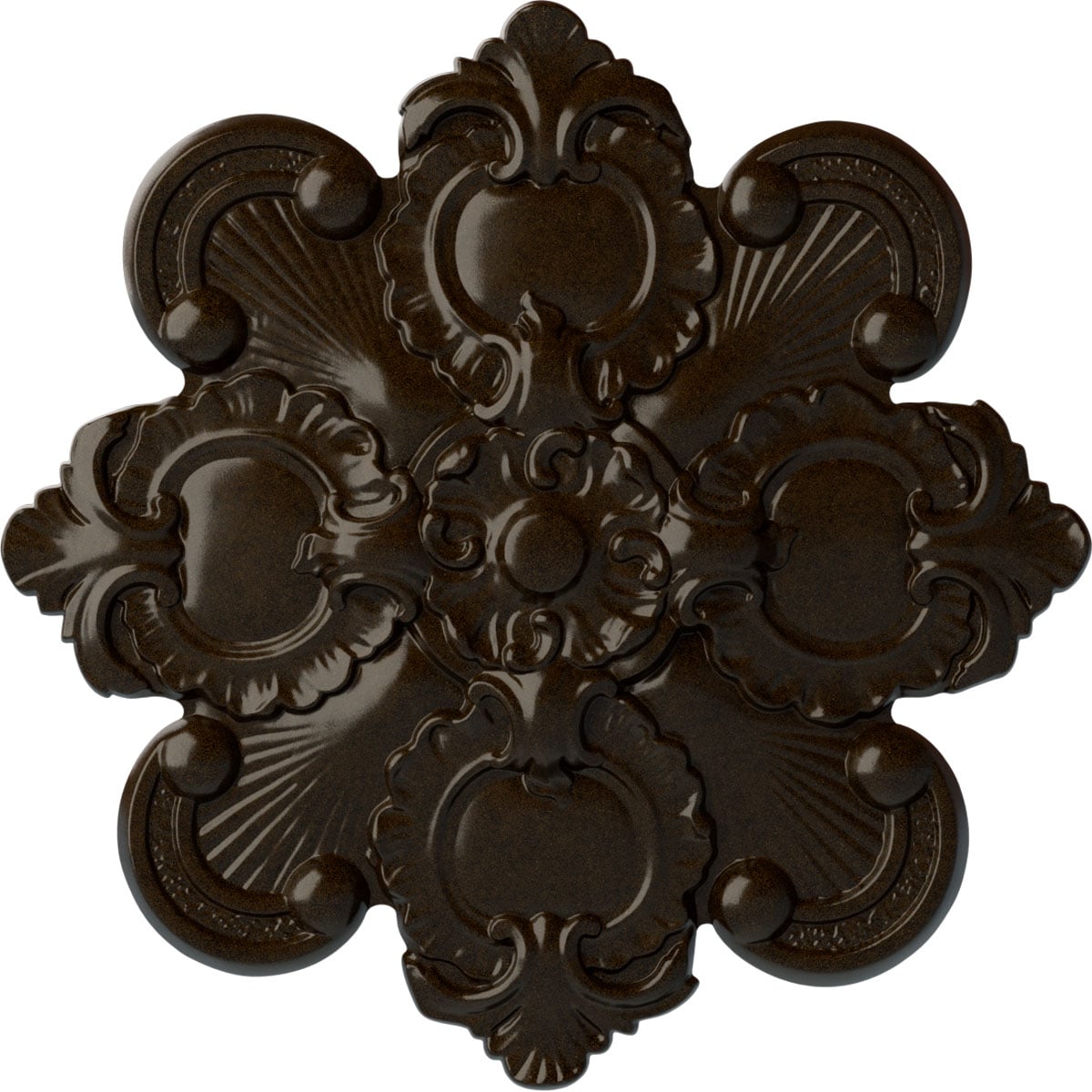 Ekena Millwork CM18KABZS Katheryn 18.125-in W x 18.125-in L Painted Bronze Polyurethane Whole Ceiling Medallion