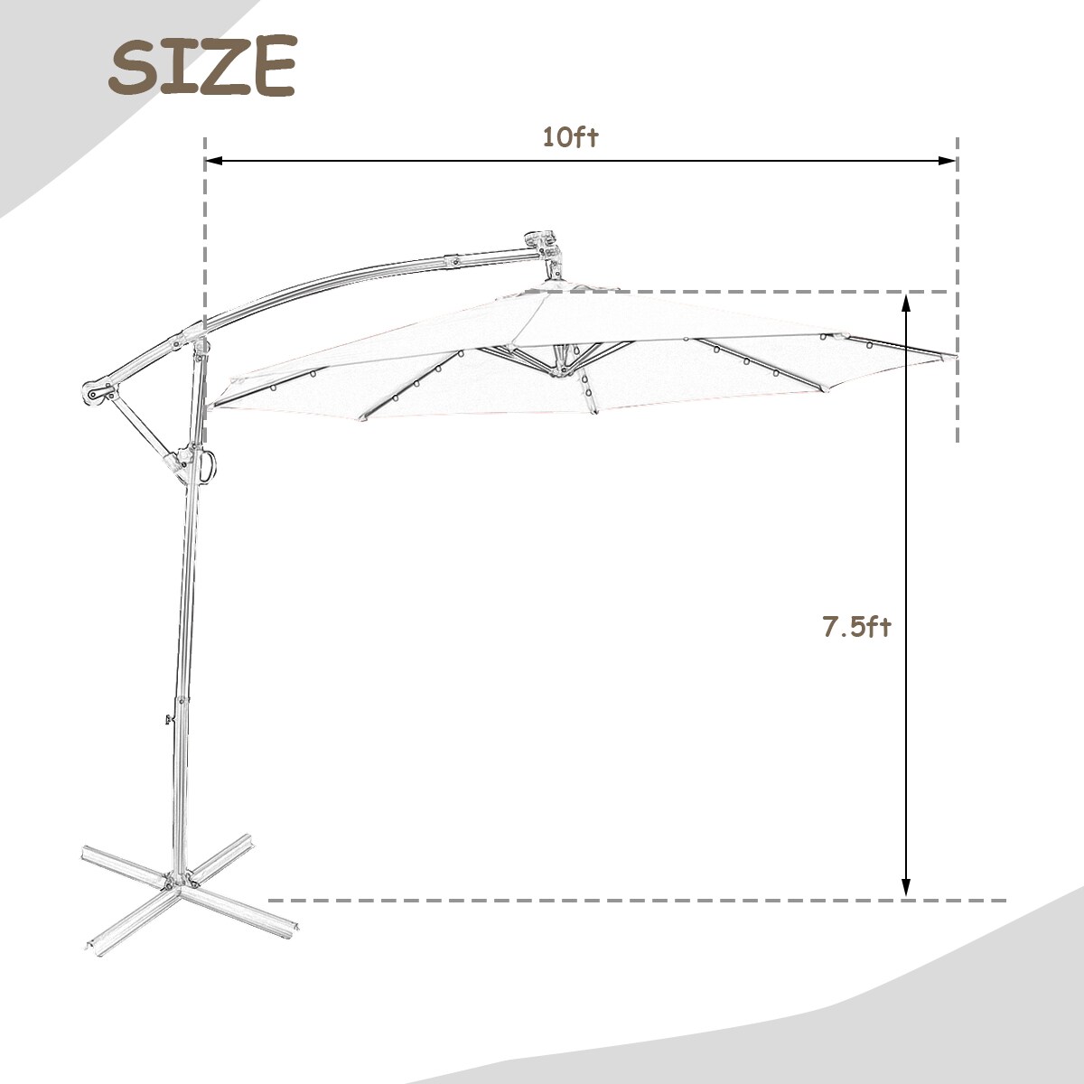 Costway OP70282CF Umbrellas-2 - View #2