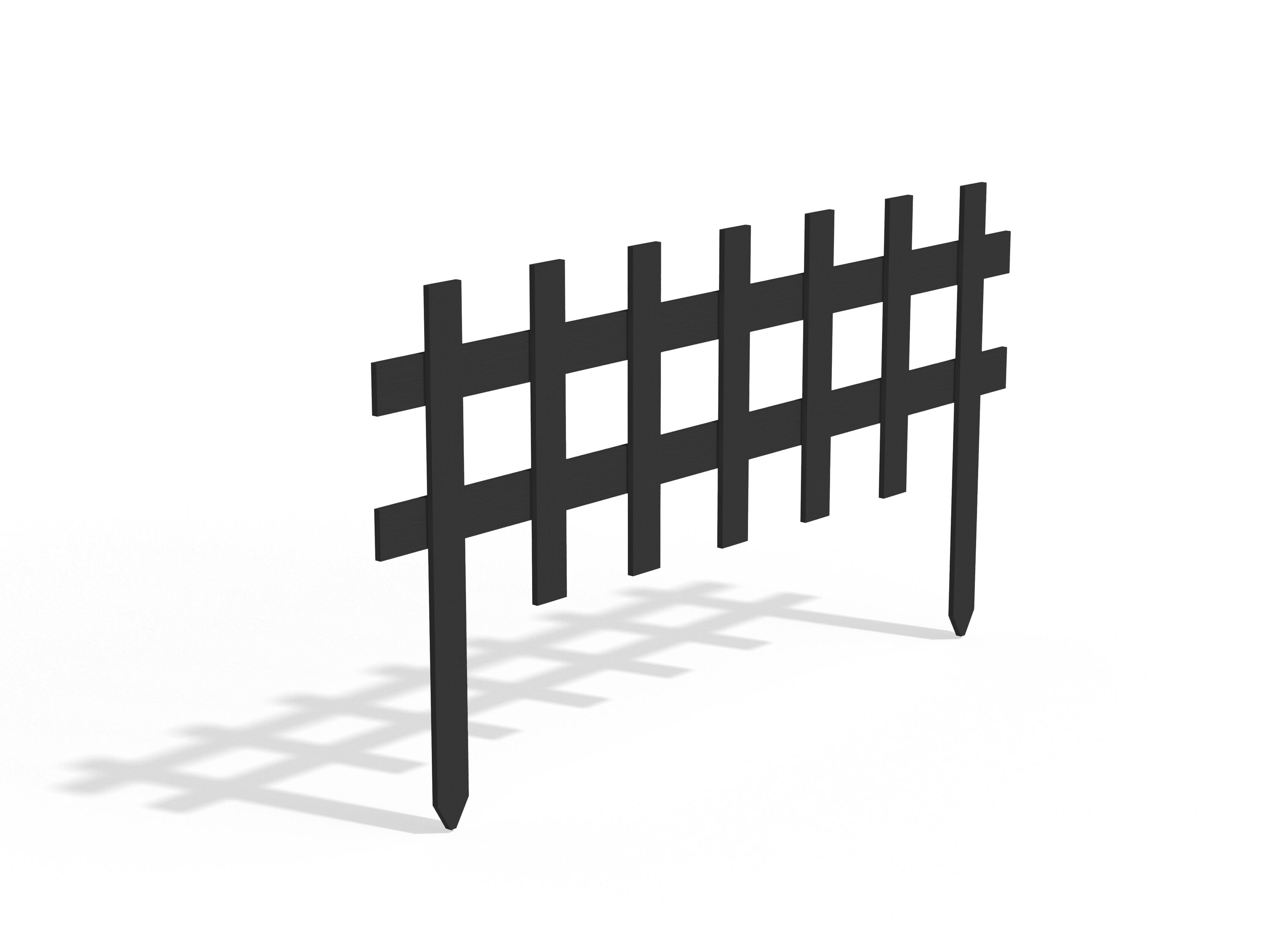Greenes RC75K 0.75-in x 36-in x 18-in Black Wood Spruce pine fir Border fencing