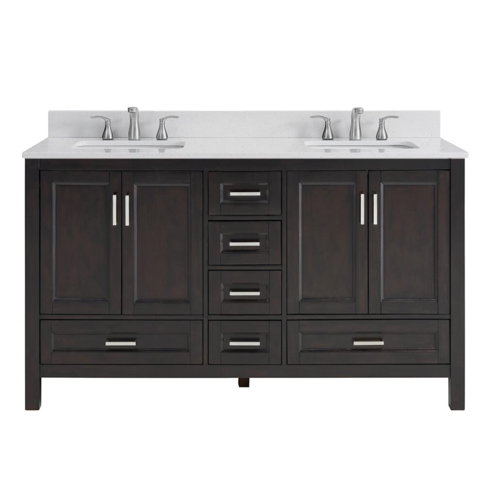 Durham 48-in Espresso Single Sink Bathroom Vanity with Terrazzo Engineered Stone Top