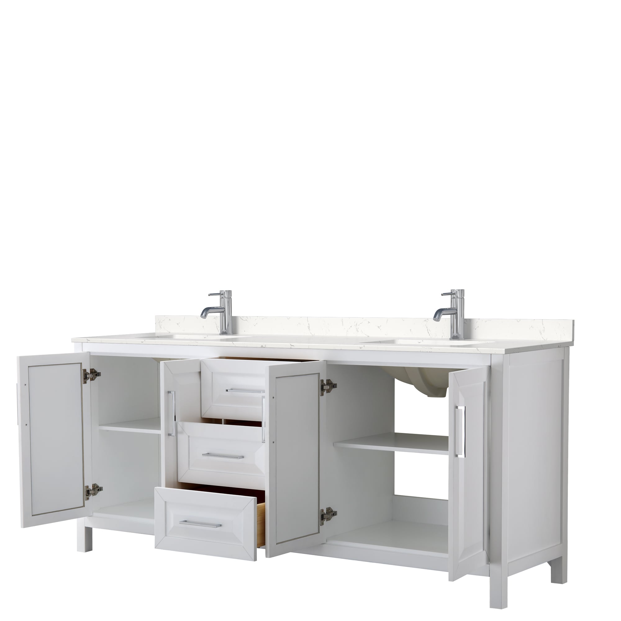 Wyndham Collection WCV252580DWHC2UNSMXX Bath-Vanity-Combo - View #2