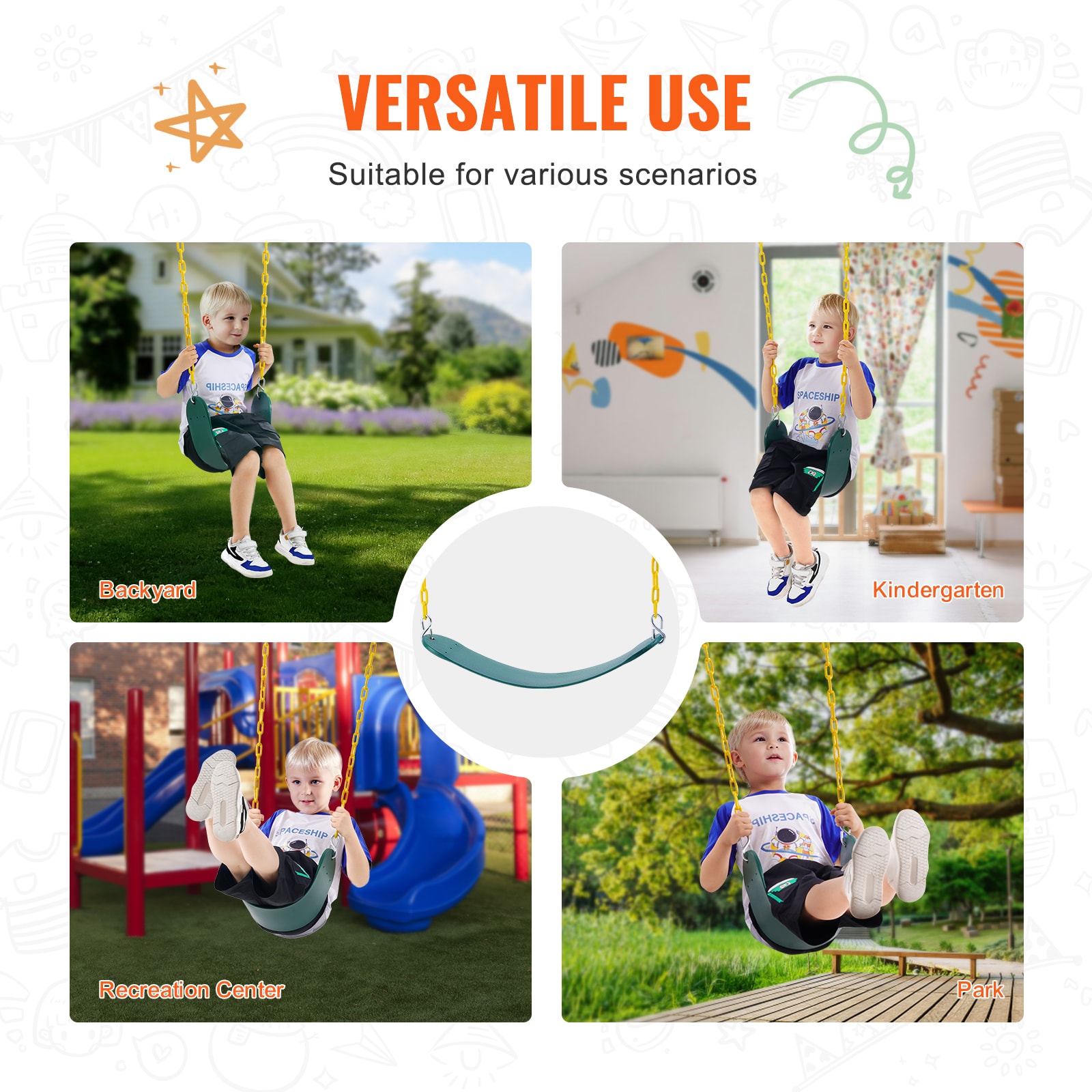 SVOPES SVOPESSRBLSQQ07615V0 Playset-Swings - View #6