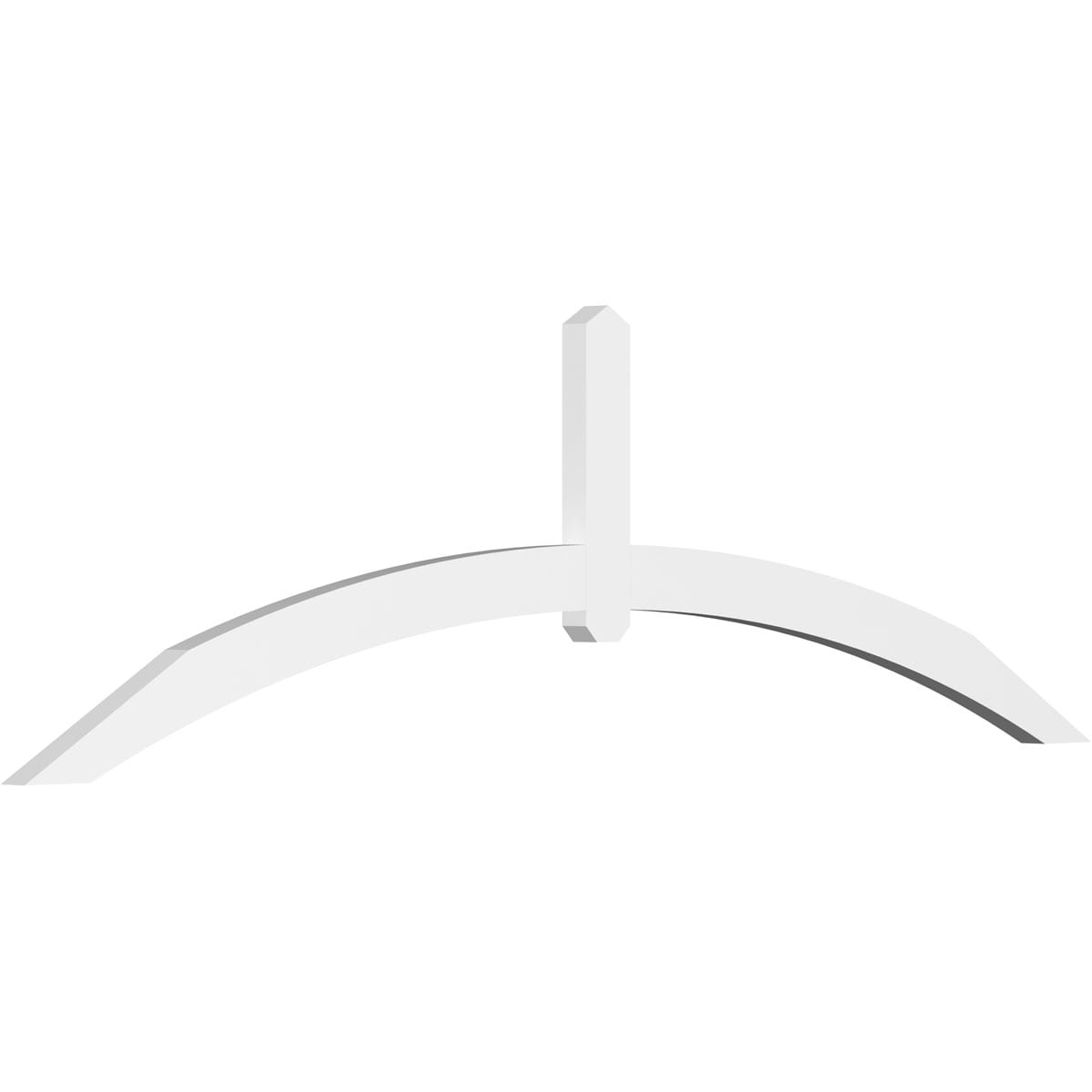 Ekena Millwork GBP096X28X0204ARC00 Archdale White PVC Gable bracket