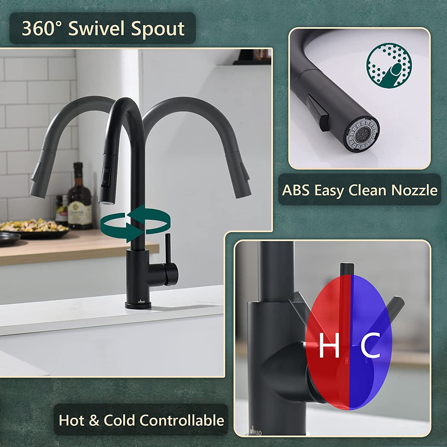 APPASO APS209MB Kitchen-Faucets - View #3