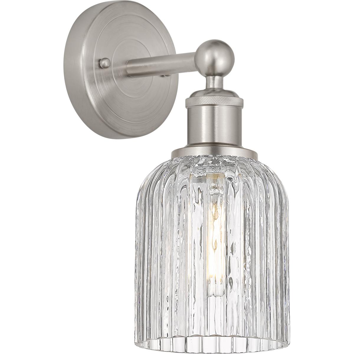 Innovations Lighting - 616-1W-SN-G559-5CL Bridal Veil Sconce Wall Light in Satin Nickel Clear