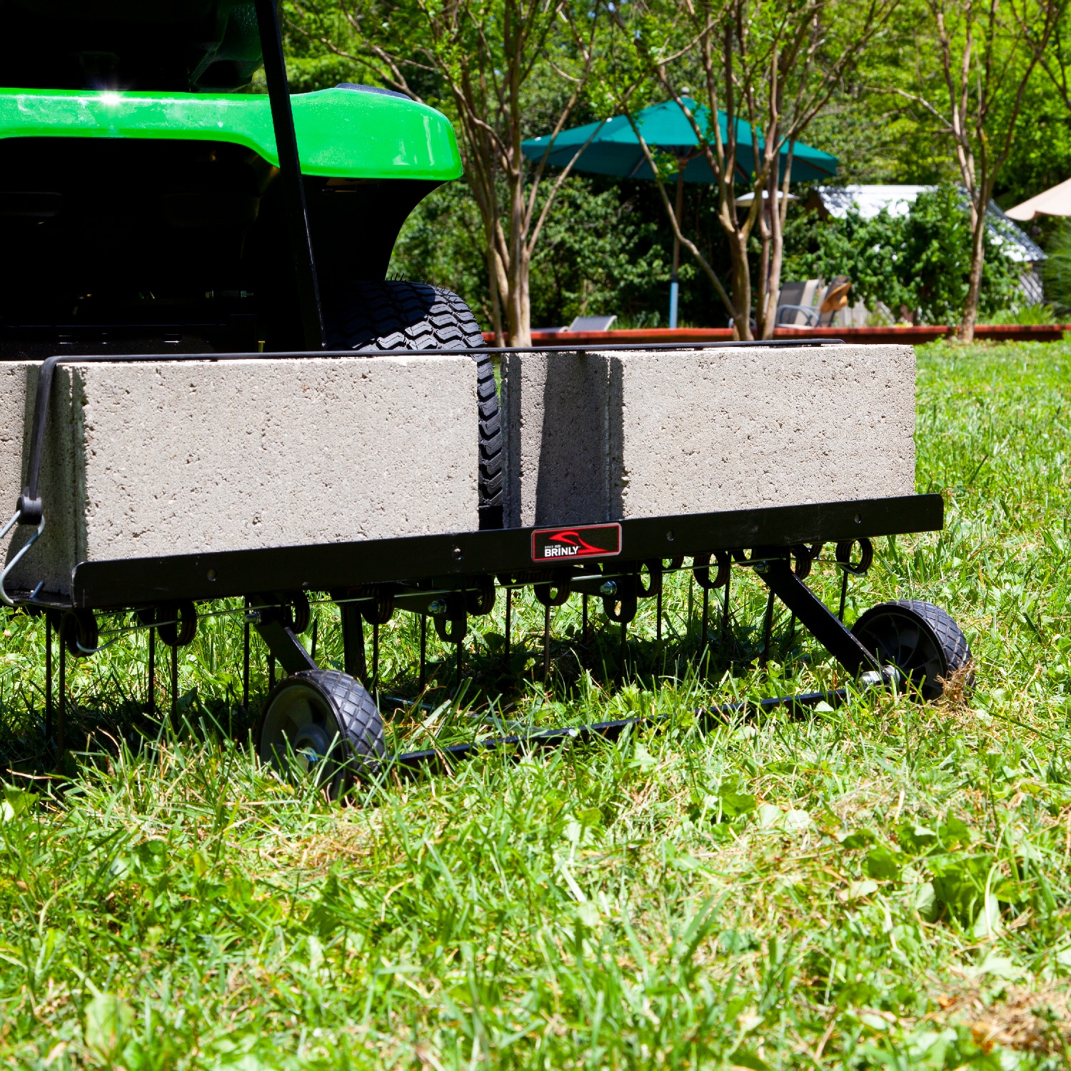 Homemade dethatcher for online lawn tractor