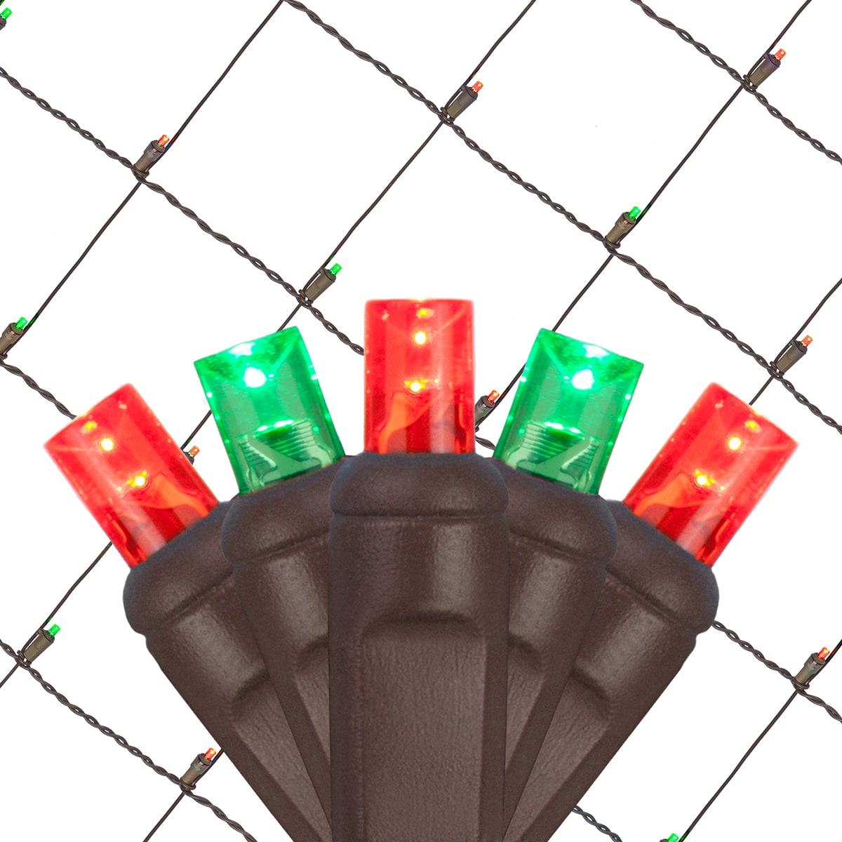 Wintergreen Lighting StretchNet Pro 50 3-ft x 3.5-ft Constant Multicolor Christmas Net Lights #81116