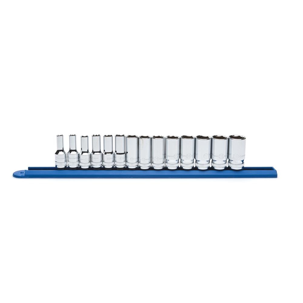 GEARWRENCH 80554S 14-Piece Metric 3/8-in Drive 6-point Set Intermediate Socket Set