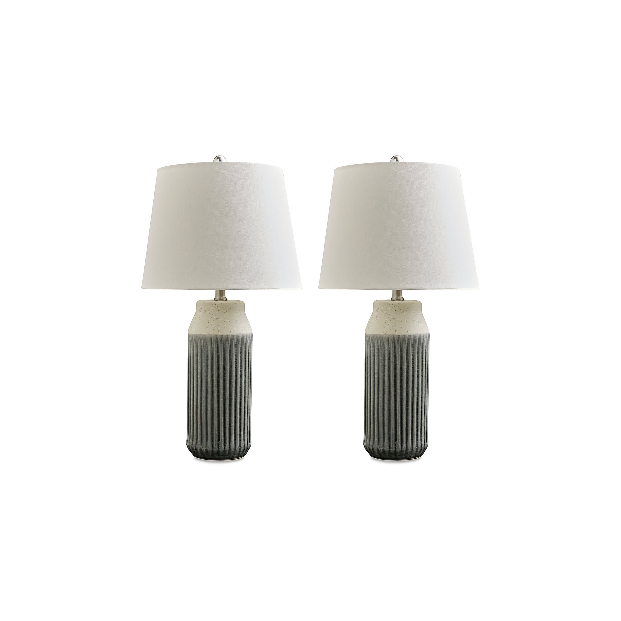 Afener Contemporary 25.75 inch Ceramic Table Lamp Set of 2 Blue/Beige