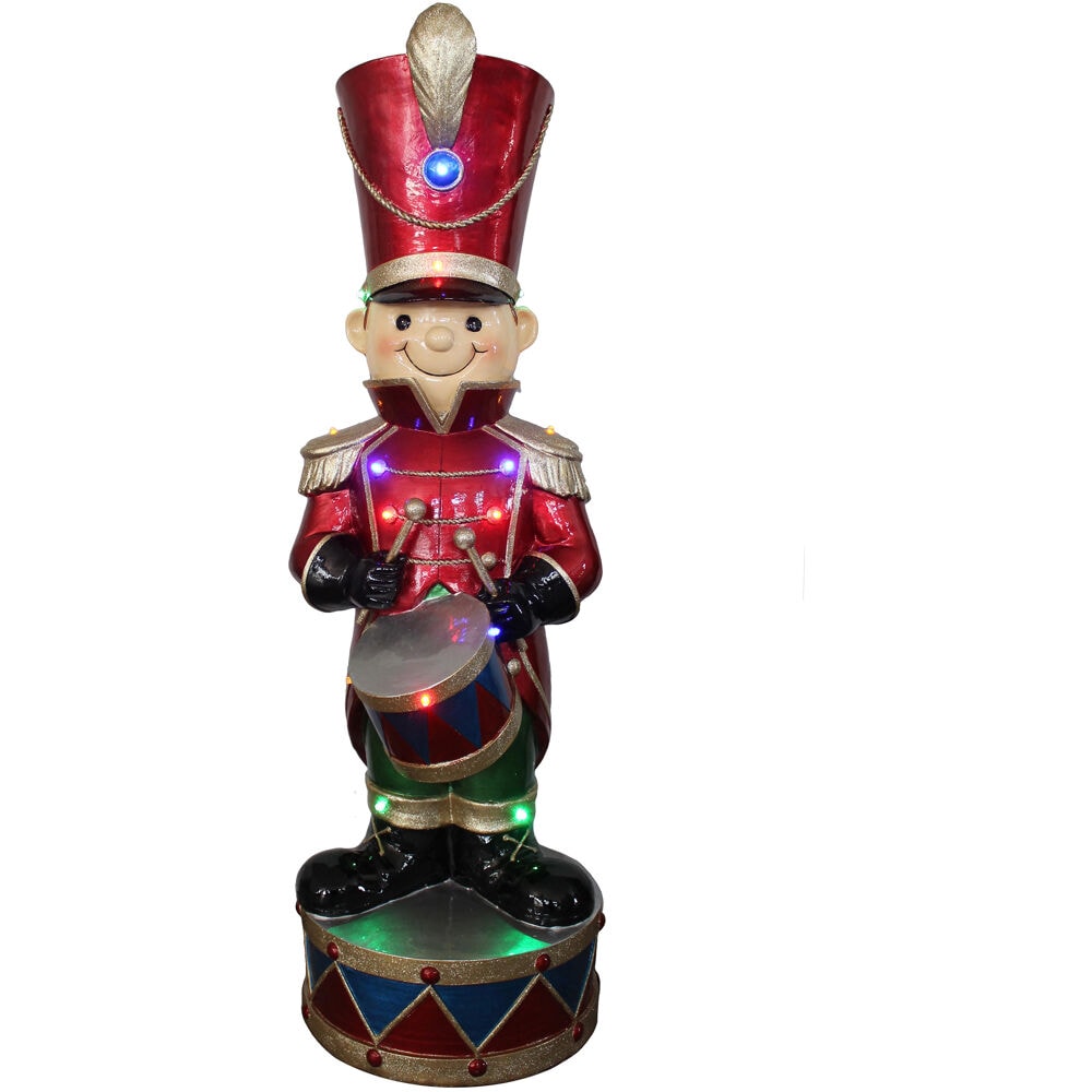 Fraser Hill Farm FFRS035-1SOL-RD 35.5-Inches Lighted Figurine Merry Christmas Christmas Decor
