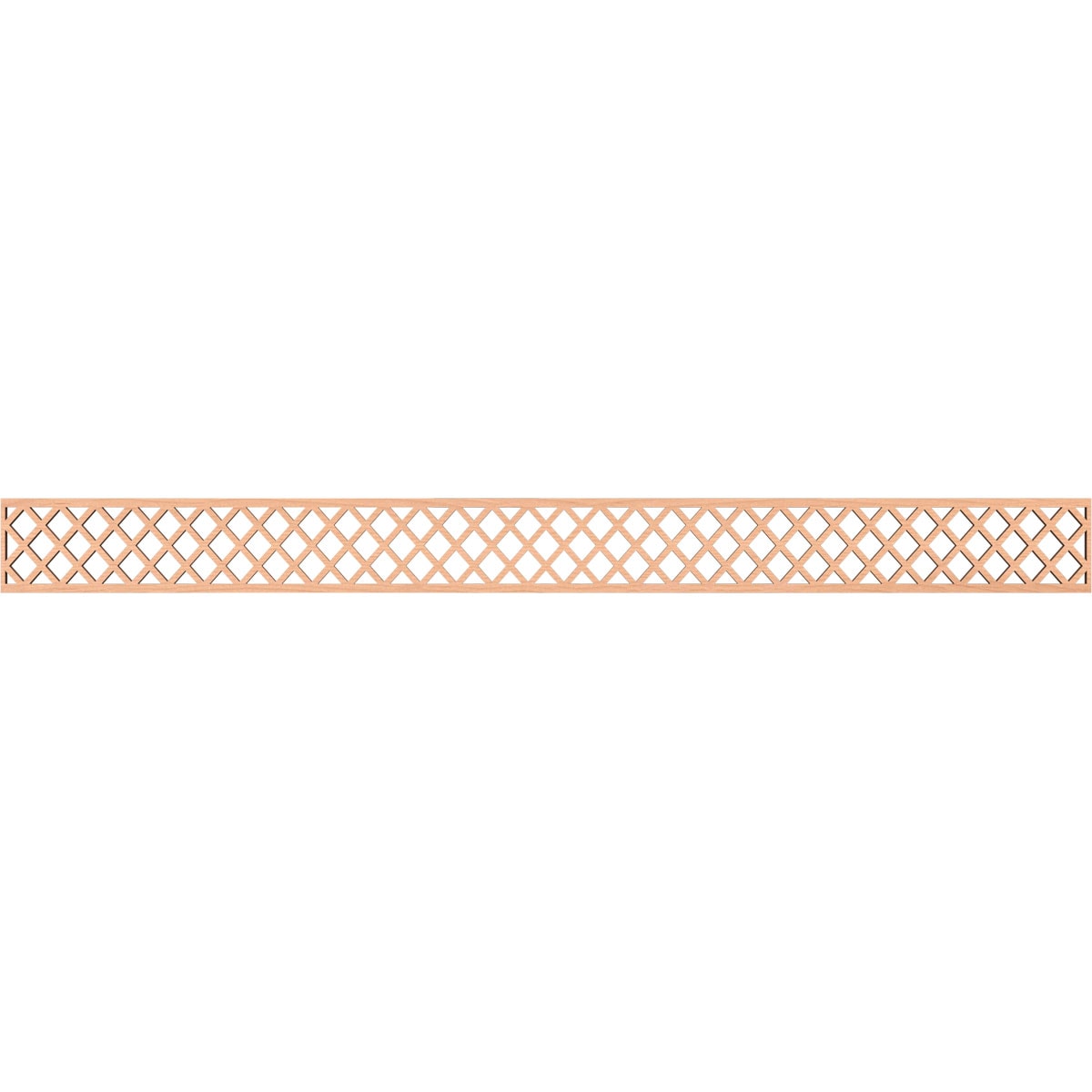 Ekena Millwork MLDA04X46MNCAL Manchester Fretwork Flat Trim 4-in x 3.87-ft Alder Brown Unfinished 2155796 Pierced Wall Panel Moulding