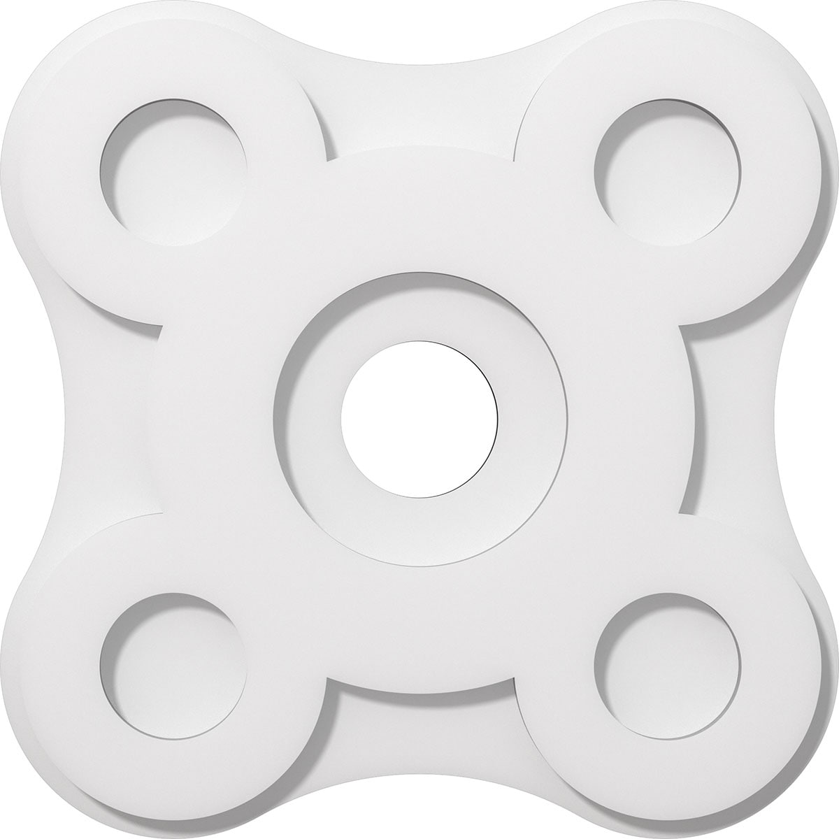 Ekena Millwork CMP16LA-03000 Luna 16-in W x 16-in L Contemporary White PVC Whole Ceiling Medallion