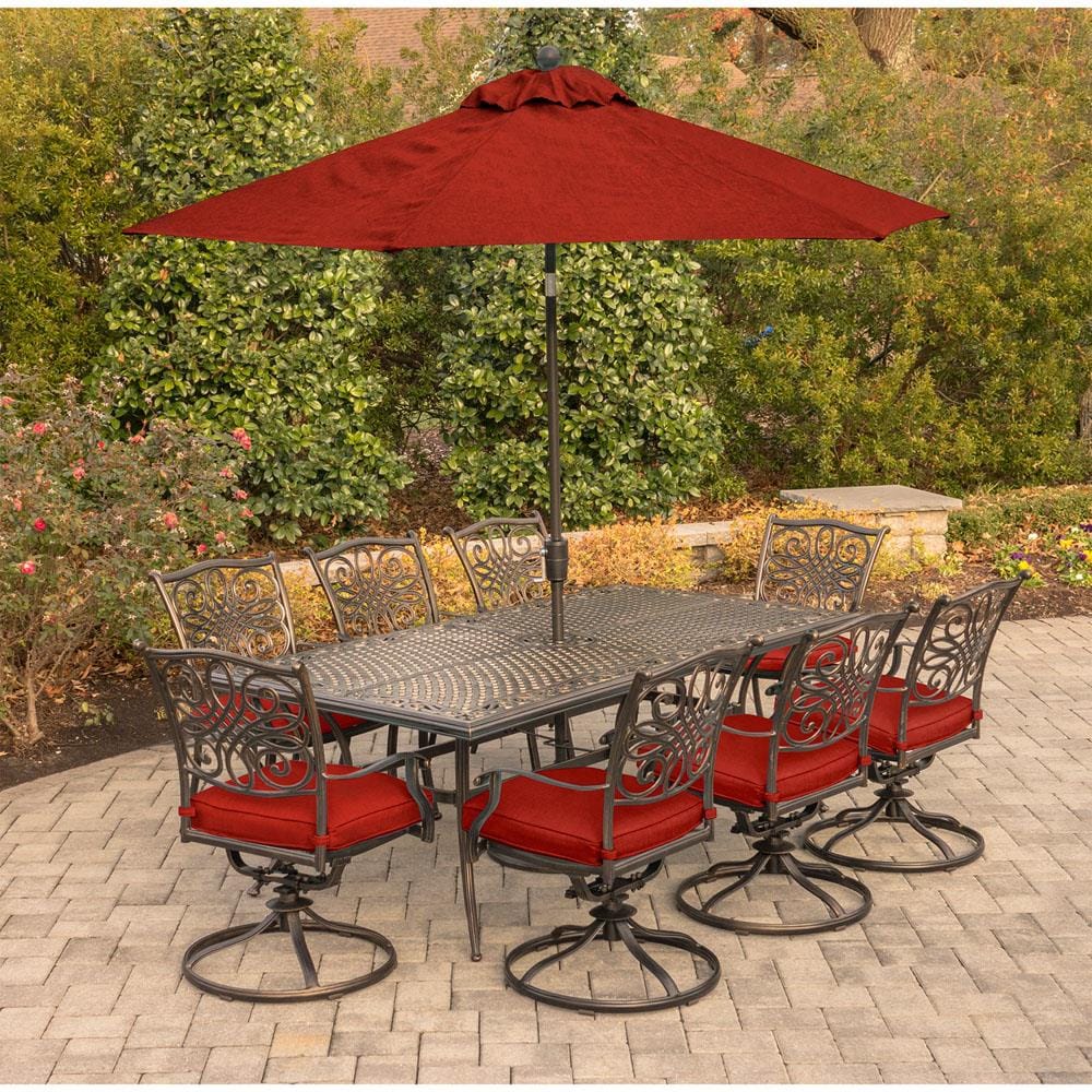 Hanover TRADDN9PCSW8-SU-R Patio-Dining-Sets - View #11