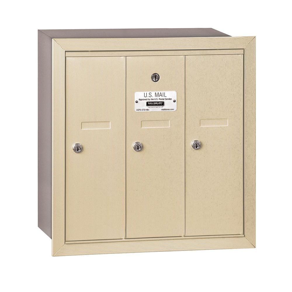SALSBURY INDUSTRIES 3503SRP Recessed Mount Brown Metal Extra Large Lockable Cluster Mailbox