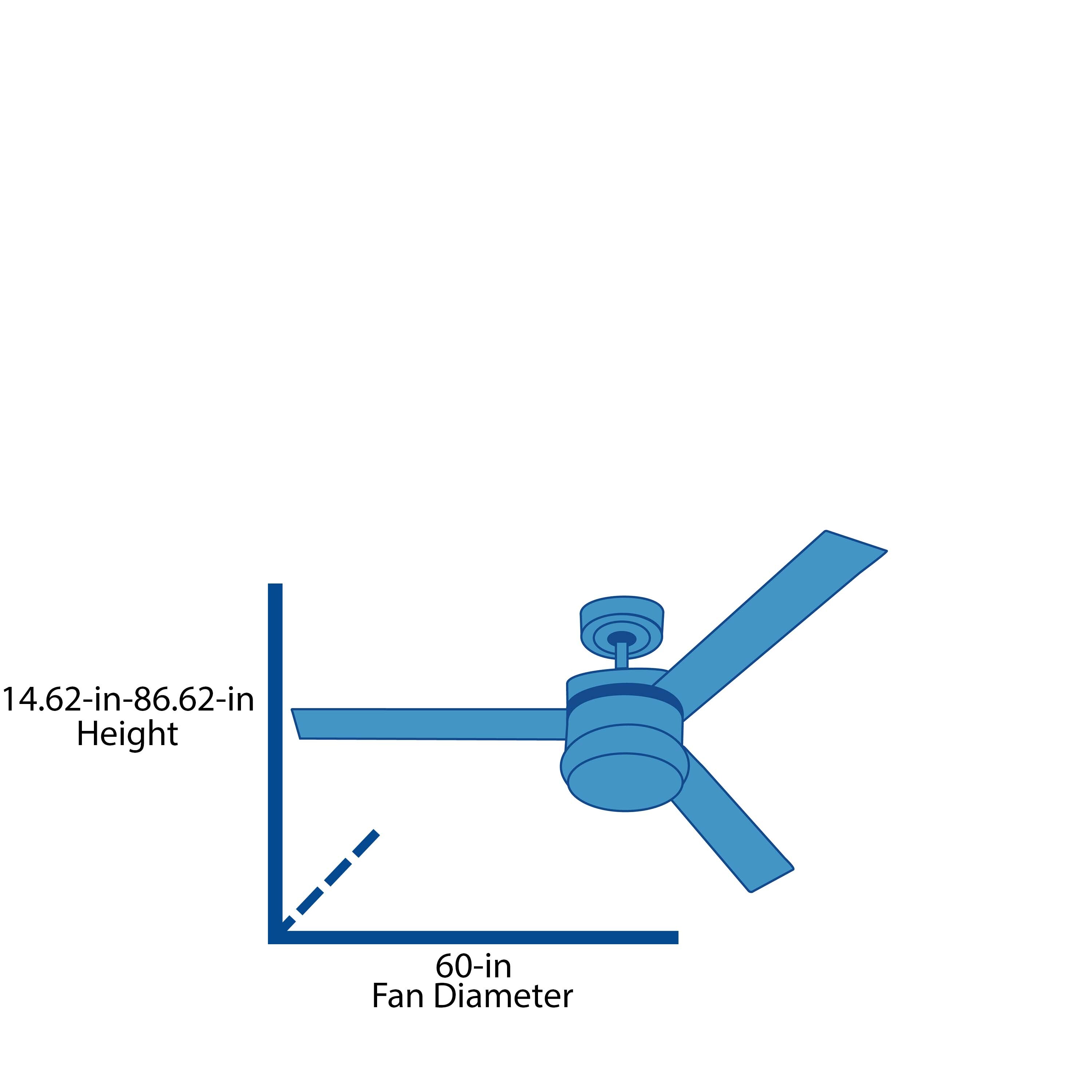 Fanimation TriAire Custom 60-in Silver with Dark Walnut Blades Color-changing Integrated LED Indoor/Outdoor Smart Propeller Ceiling Fan with Light and Remote (3-Blade) FPD8514SLW-60DWAW-LK Sansujyuku sansujyuku.com