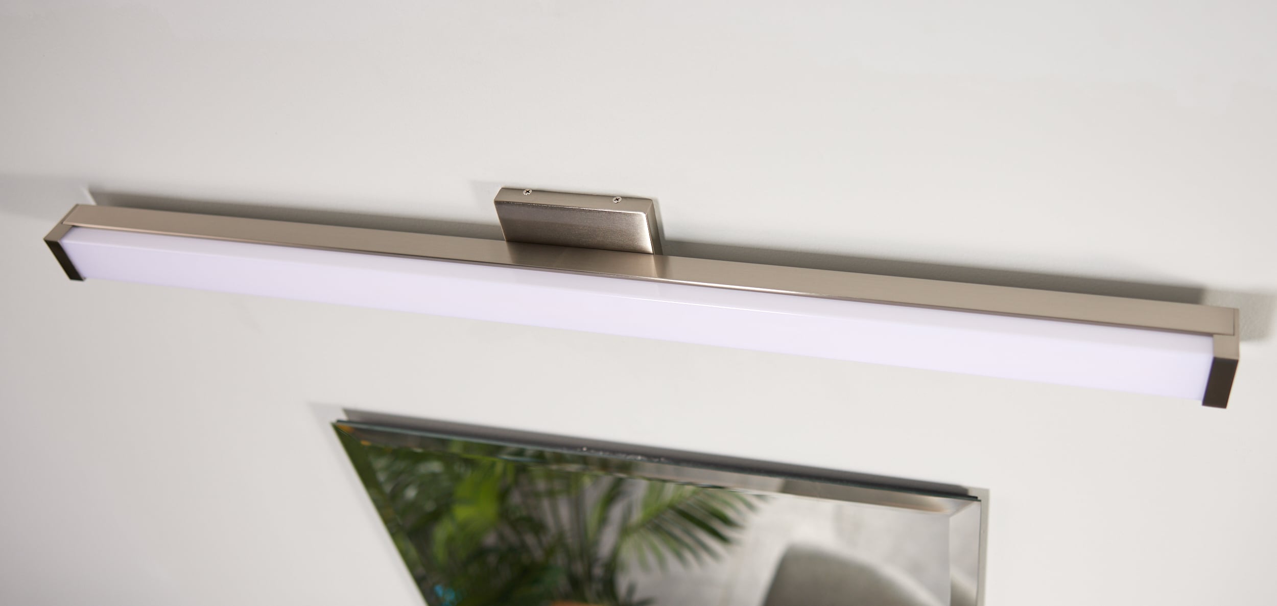 Satin Nickel 36" LED Bath Vanity Light with Acrylic Shade