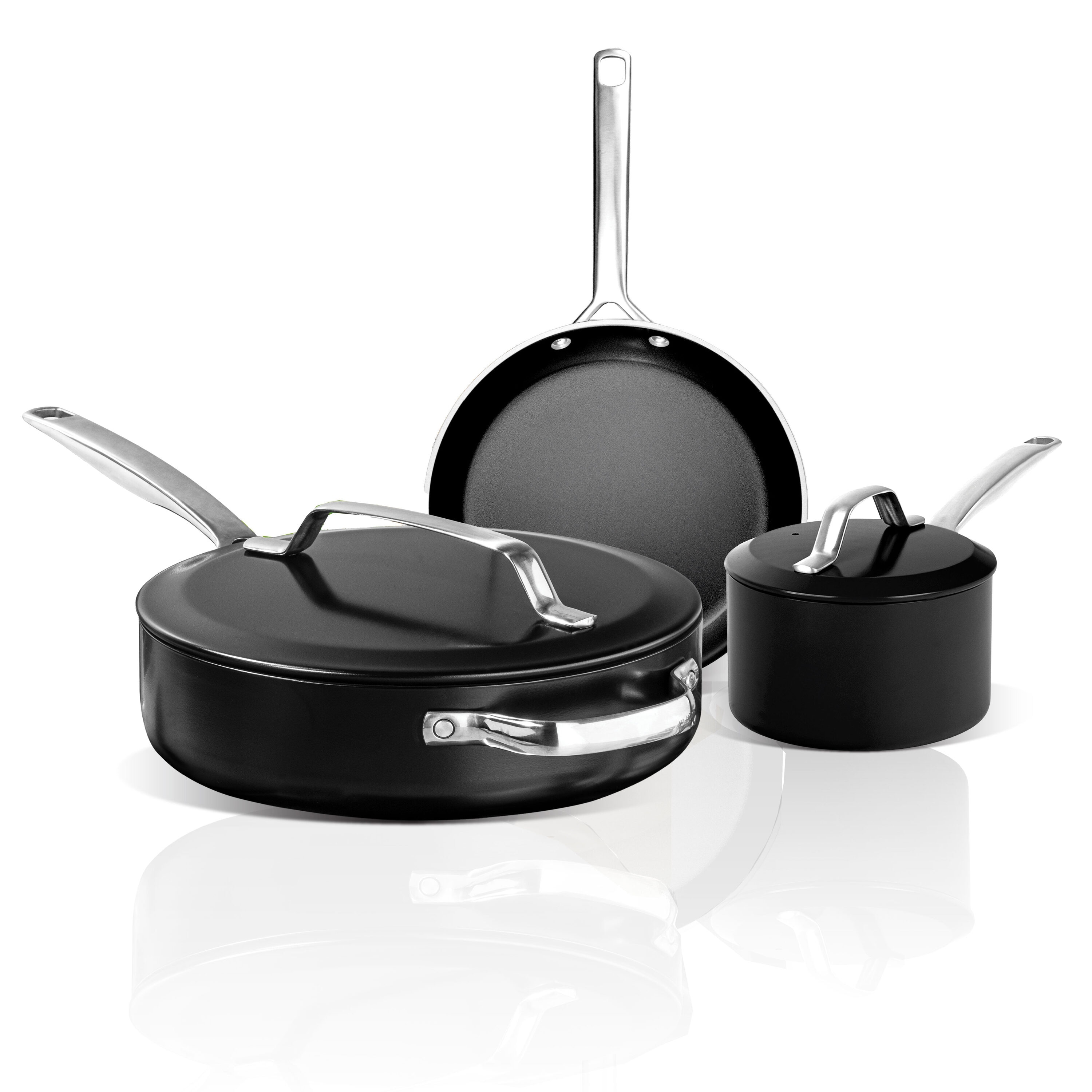 Gotham Steel 2813 5 -Piece 5.75-in Aluminum Cookware set with Lid