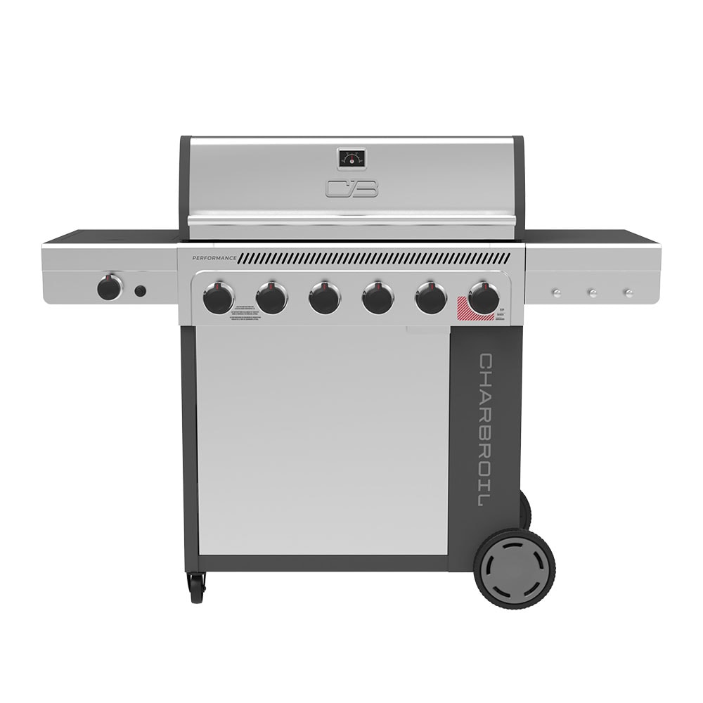 Charbroil 463286125 FlavorMax Performance Series Gray 6 -Burner Liquid Propane Gas Grill 1 -Side Burner