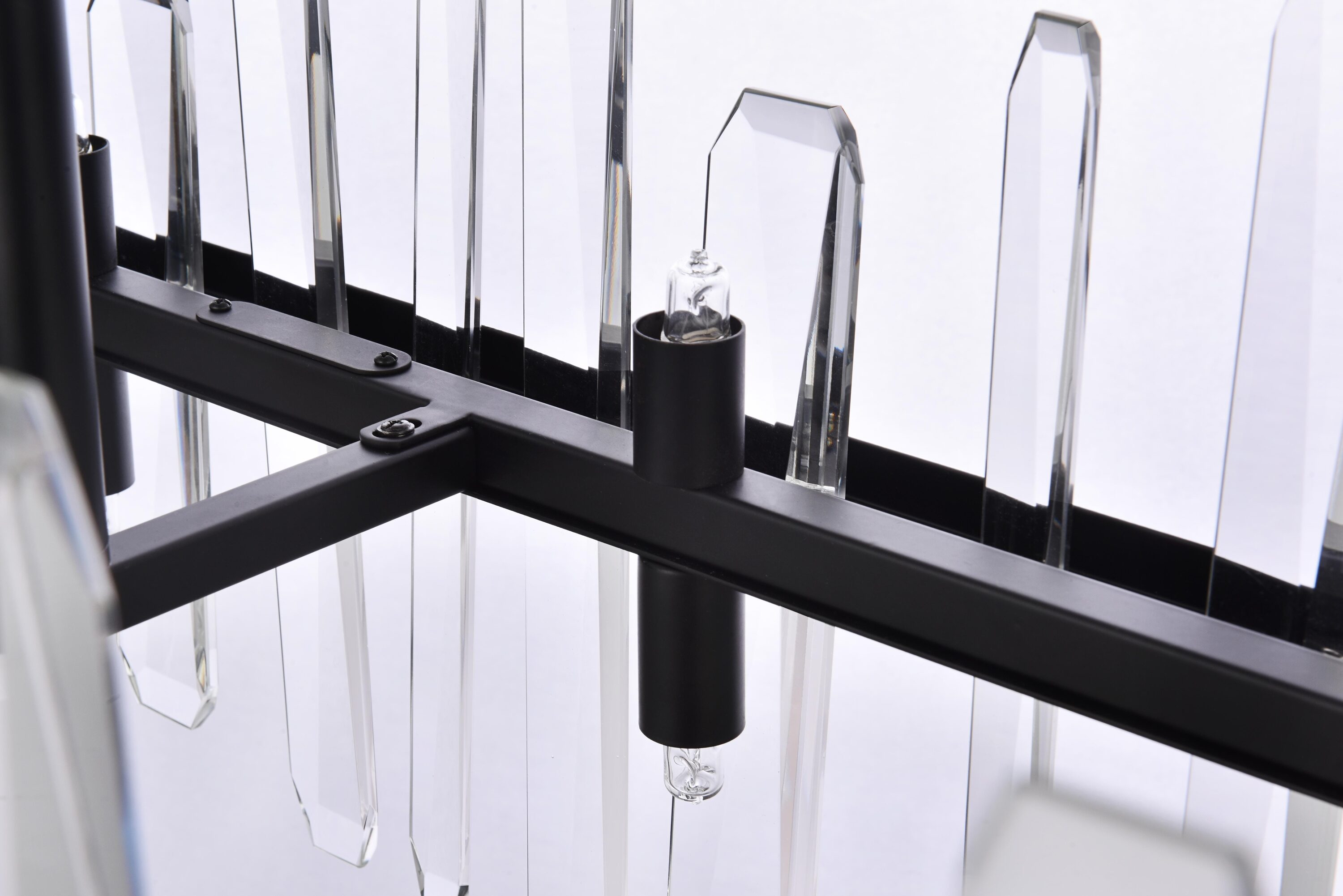 Serena Modern Black Crystal 16-Light Chandelier with Dimmable Feature