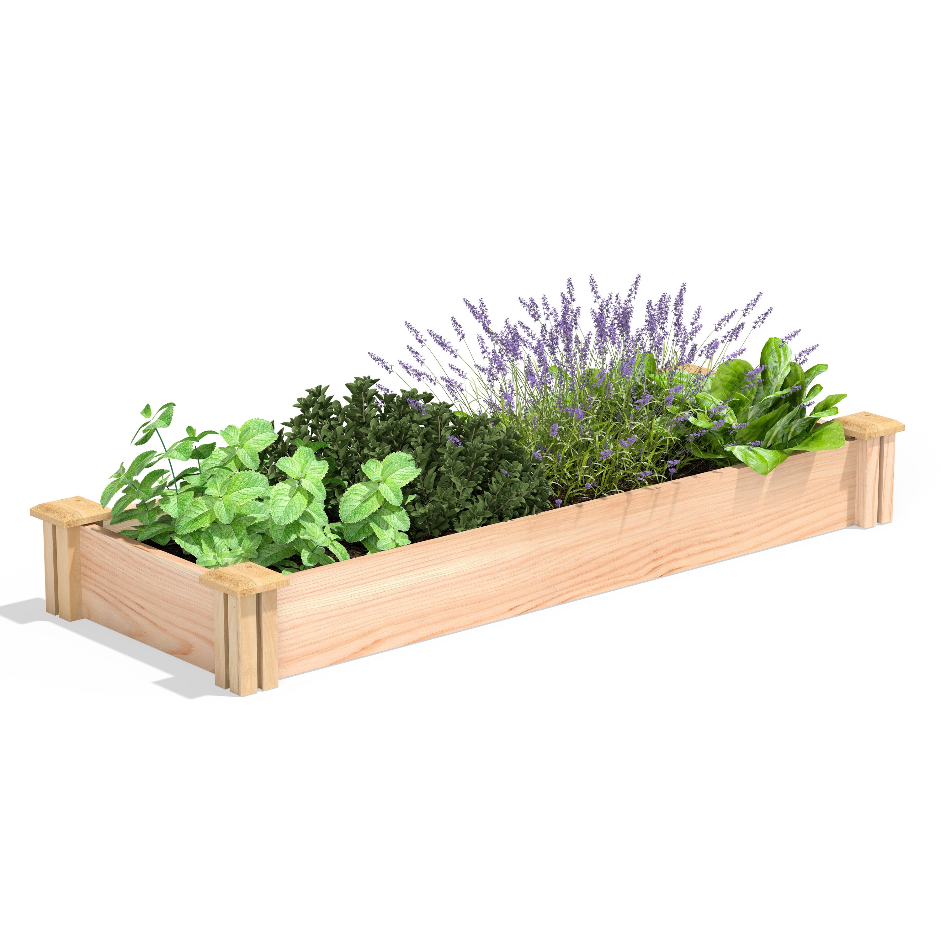 VEIKOUS 22.4-in W x 46.8-in L x 33-in H Natural Raised Garden Bed in the  Raised Garden Beds department at